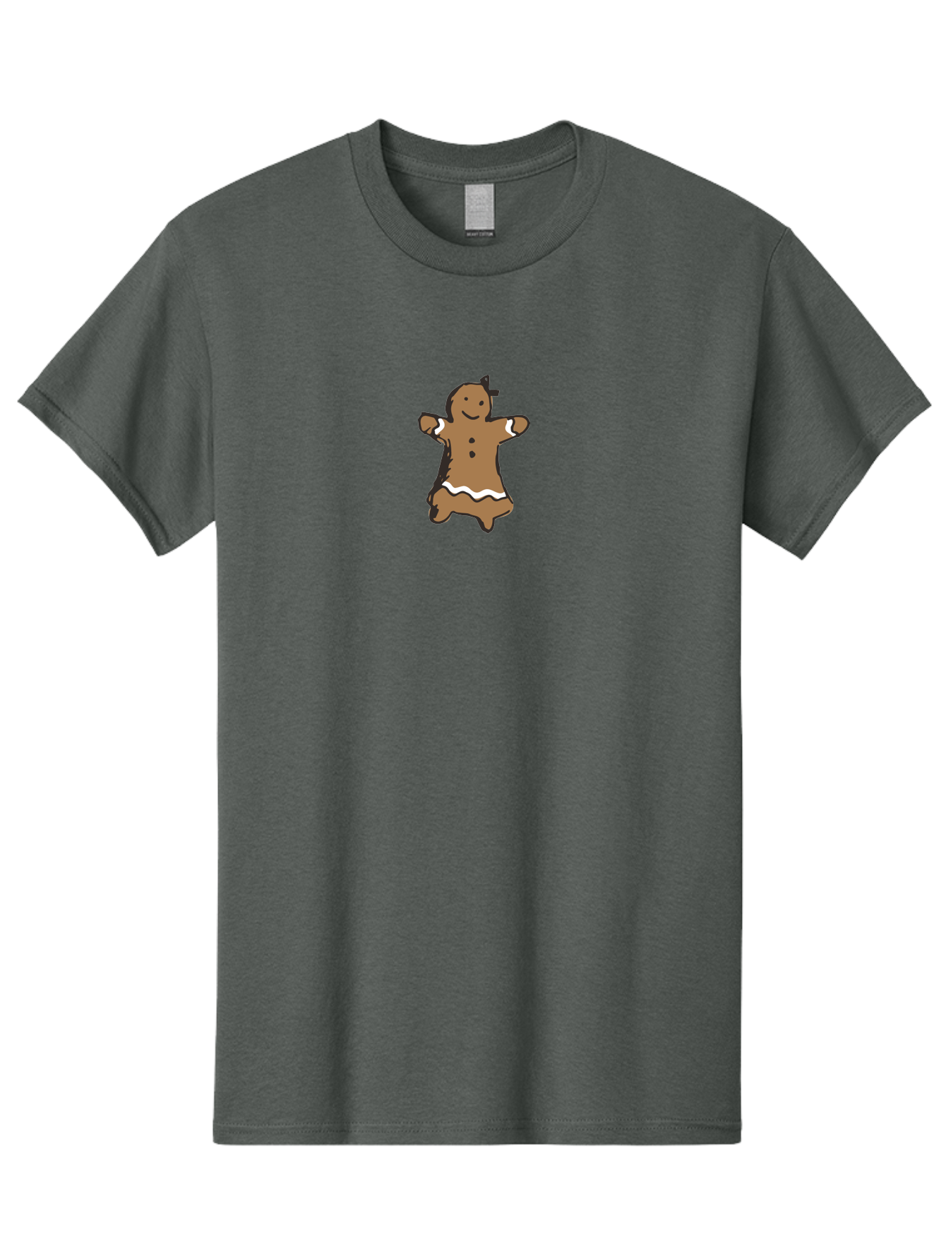 Gingerbread-Man-4 Men'S Graphic Tee, 100% Cotton, Comfortable Casual Summer Wear, Machine Washable, Gingerbread Girl, Holiday Treat, Sweet Cookie, Festive Dessert, Cartoon Character, Christmas Cookie, Baked Goods, Whimsical Design - Aaa900