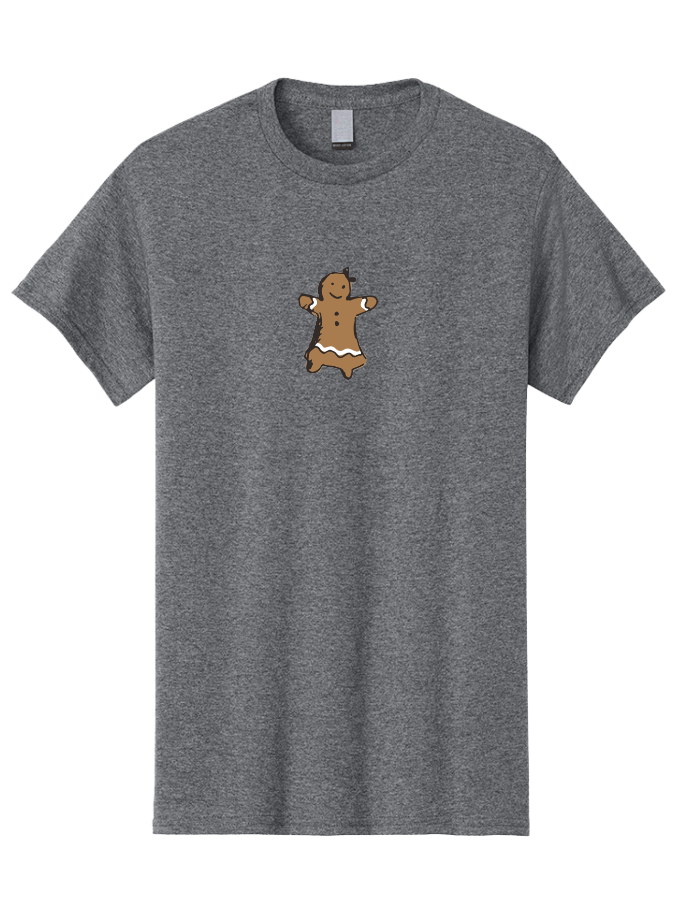 Gingerbread-Man-4 Men'S Graphic Tee, 100% Cotton, Comfortable Casual Summer Wear, Machine Washable, Gingerbread Girl, Holiday Treat, Sweet Cookie, Festive Dessert, Cartoon Character, Christmas Cookie, Baked Goods, Whimsical Design - Aaa900