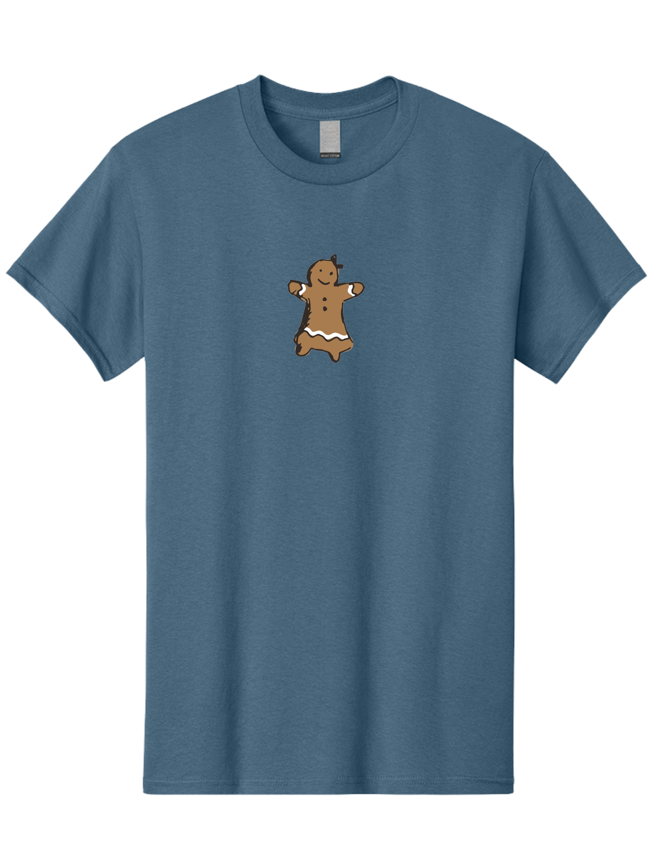 Gingerbread-Man-4 Men'S Graphic Tee, 100% Cotton, Comfortable Casual Summer Wear, Machine Washable, Gingerbread Girl, Holiday Treat, Sweet Cookie, Festive Dessert, Cartoon Character, Christmas Cookie, Baked Goods, Whimsical Design - Aaa900