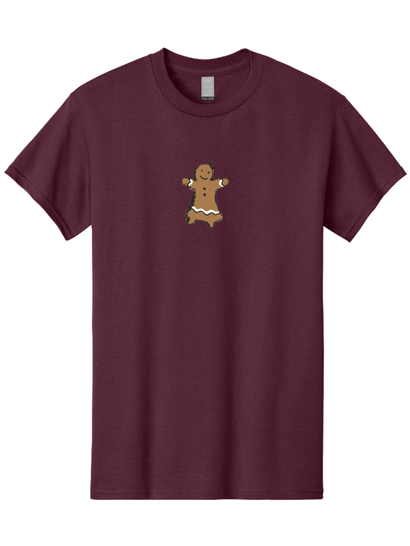 Gingerbread-Man-4 Men'S Graphic Tee, 100% Cotton, Comfortable Casual Summer Wear, Machine Washable, Gingerbread Girl, Holiday Treat, Sweet Cookie, Festive Dessert, Cartoon Character, Christmas Cookie, Baked Goods, Whimsical Design - Aaa900
