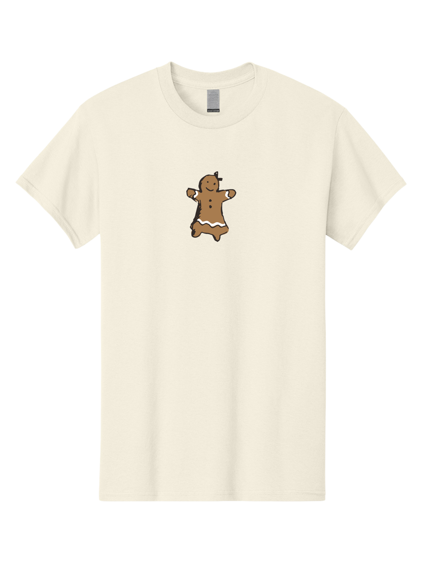 Gingerbread-Man-4 Men'S Graphic Tee, 100% Cotton, Comfortable Casual Summer Wear, Machine Washable, Gingerbread Girl, Holiday Treat, Sweet Cookie, Festive Dessert, Cartoon Character, Christmas Cookie, Baked Goods, Whimsical Design - Aaa900