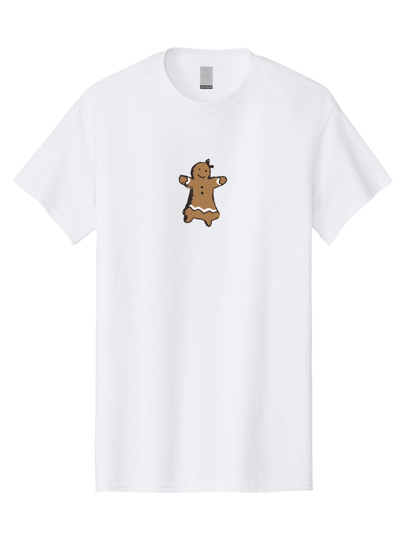 Gingerbread-Man-4 Men'S Graphic Tee, 100% Cotton, Comfortable Casual Summer Wear, Machine Washable, Gingerbread Girl, Holiday Treat, Sweet Cookie, Festive Dessert, Cartoon Character, Christmas Cookie, Baked Goods, Whimsical Design - Aaa900