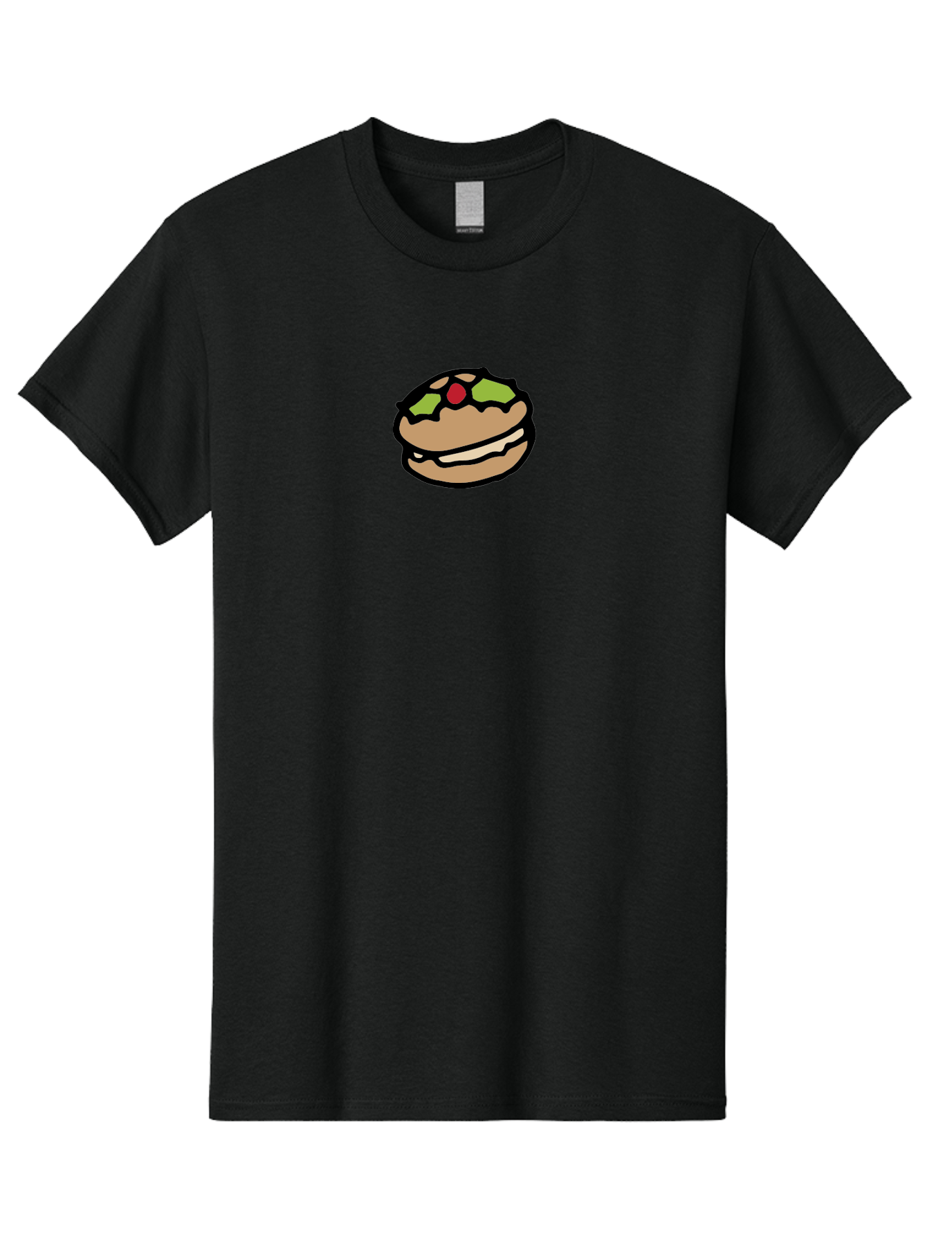 Hamburger Men'S Graphic Tee, 100% Cotton, Comfortable Casual Summer Wear, Machine Washable, Cartoon Hamburger, Sandwich Illustration, Fast Food, Burger Art, Simple Drawing, Kawaii Food, Doodle Art, Cartoon Style - Aaa907