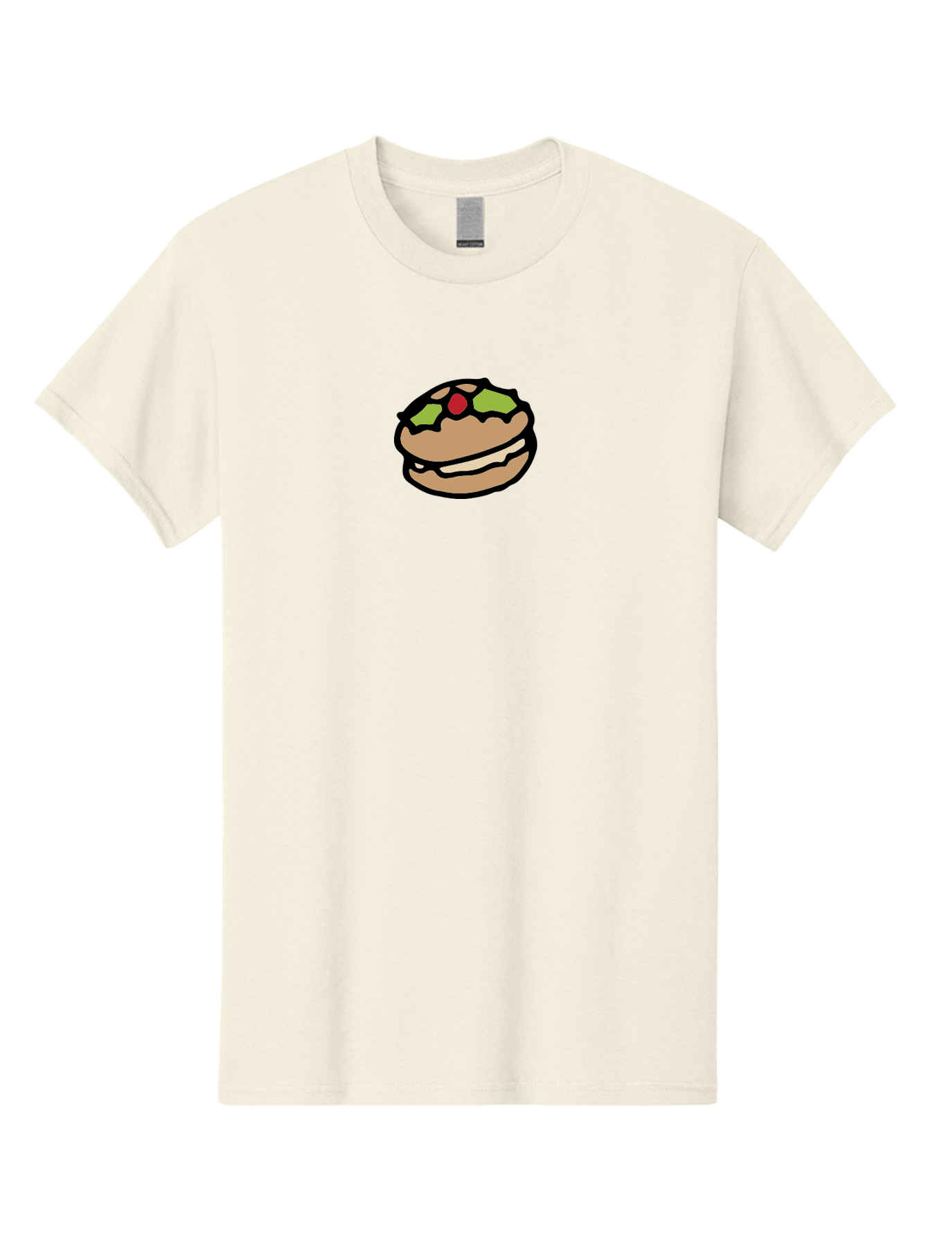 Hamburger Men'S Graphic Tee, 100% Cotton, Comfortable Casual Summer Wear, Machine Washable, Cartoon Hamburger, Sandwich Illustration, Fast Food, Burger Art, Simple Drawing, Kawaii Food, Doodle Art, Cartoon Style - Aaa907