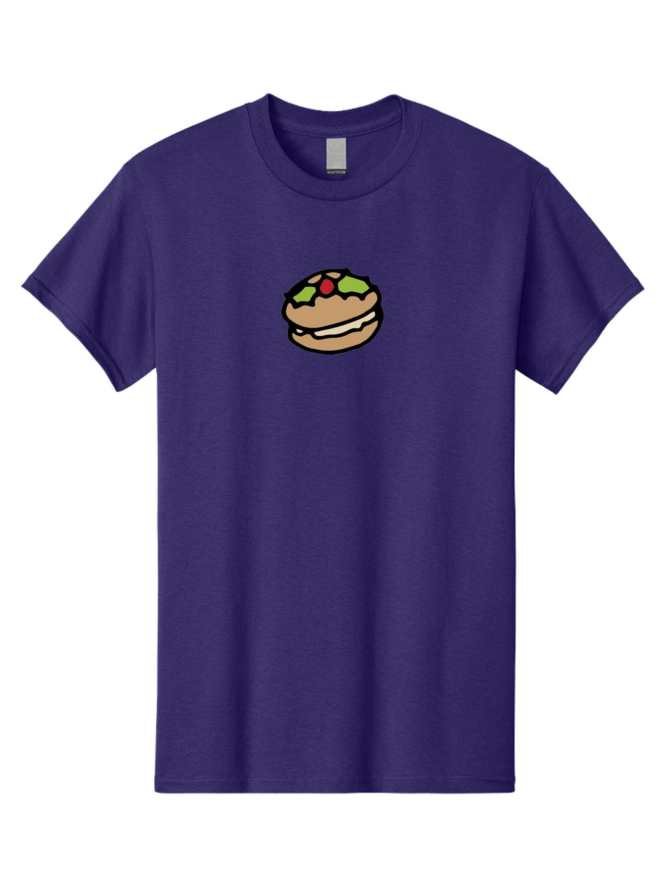 Hamburger Men'S Graphic Tee, 100% Cotton, Comfortable Casual Summer Wear, Machine Washable, Cartoon Hamburger, Sandwich Illustration, Fast Food, Burger Art, Simple Drawing, Kawaii Food, Doodle Art, Cartoon Style - Aaa907