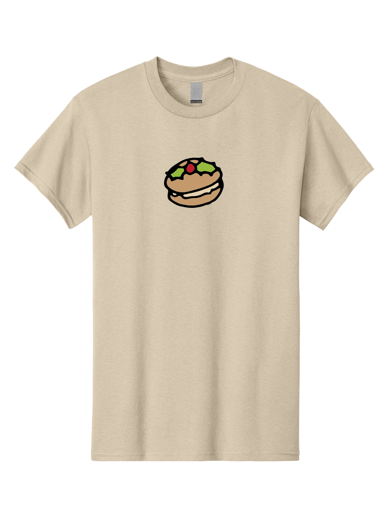 Hamburger Men'S Graphic Tee, 100% Cotton, Comfortable Casual Summer Wear, Machine Washable, Cartoon Hamburger, Sandwich Illustration, Fast Food, Burger Art, Simple Drawing, Kawaii Food, Doodle Art, Cartoon Style - Aaa907