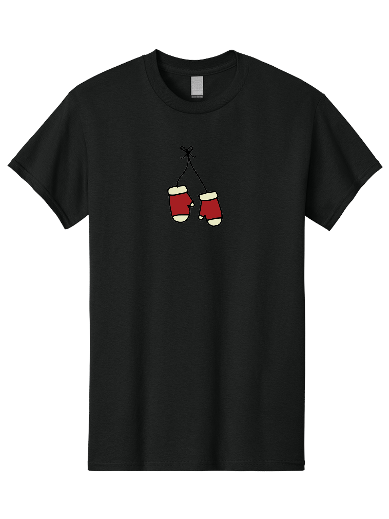 Hanging-Boxing-Gloves Men'S Graphic Tee, 100% Cotton, Comfortable Casual Summer Wear, Machine Washable, Christmas Stockings Hanging, Festive Decorations, Holiday Season, Red And White Stockings, Christmas Gifts, Festive Atmosphere, - Aaa909