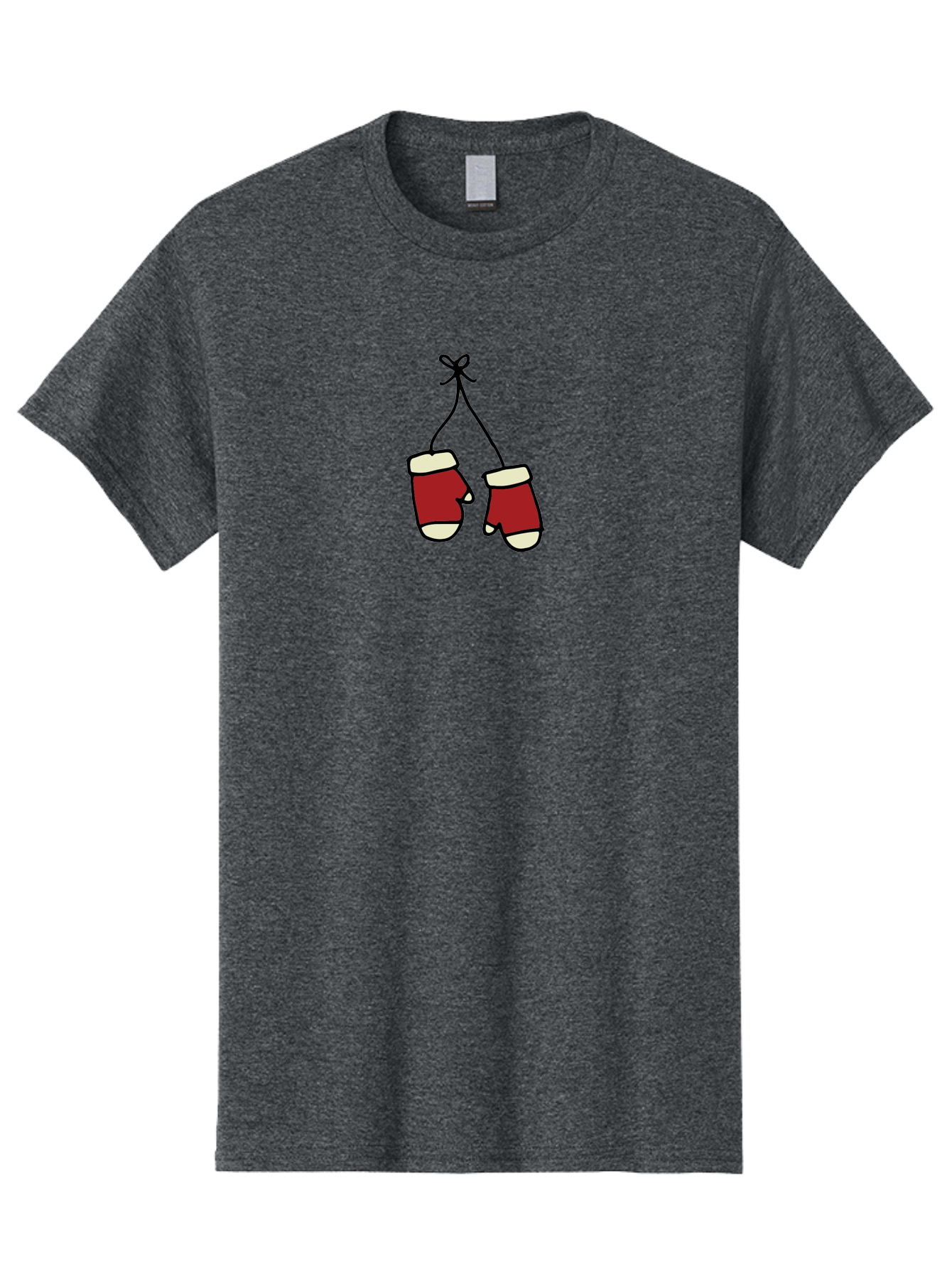Hanging-Boxing-Gloves Men'S Graphic Tee, 100% Cotton, Comfortable Casual Summer Wear, Machine Washable, Christmas Stockings Hanging, Festive Decorations, Holiday Season, Red And White Stockings, Christmas Gifts, Festive Atmosphere, - Aaa909