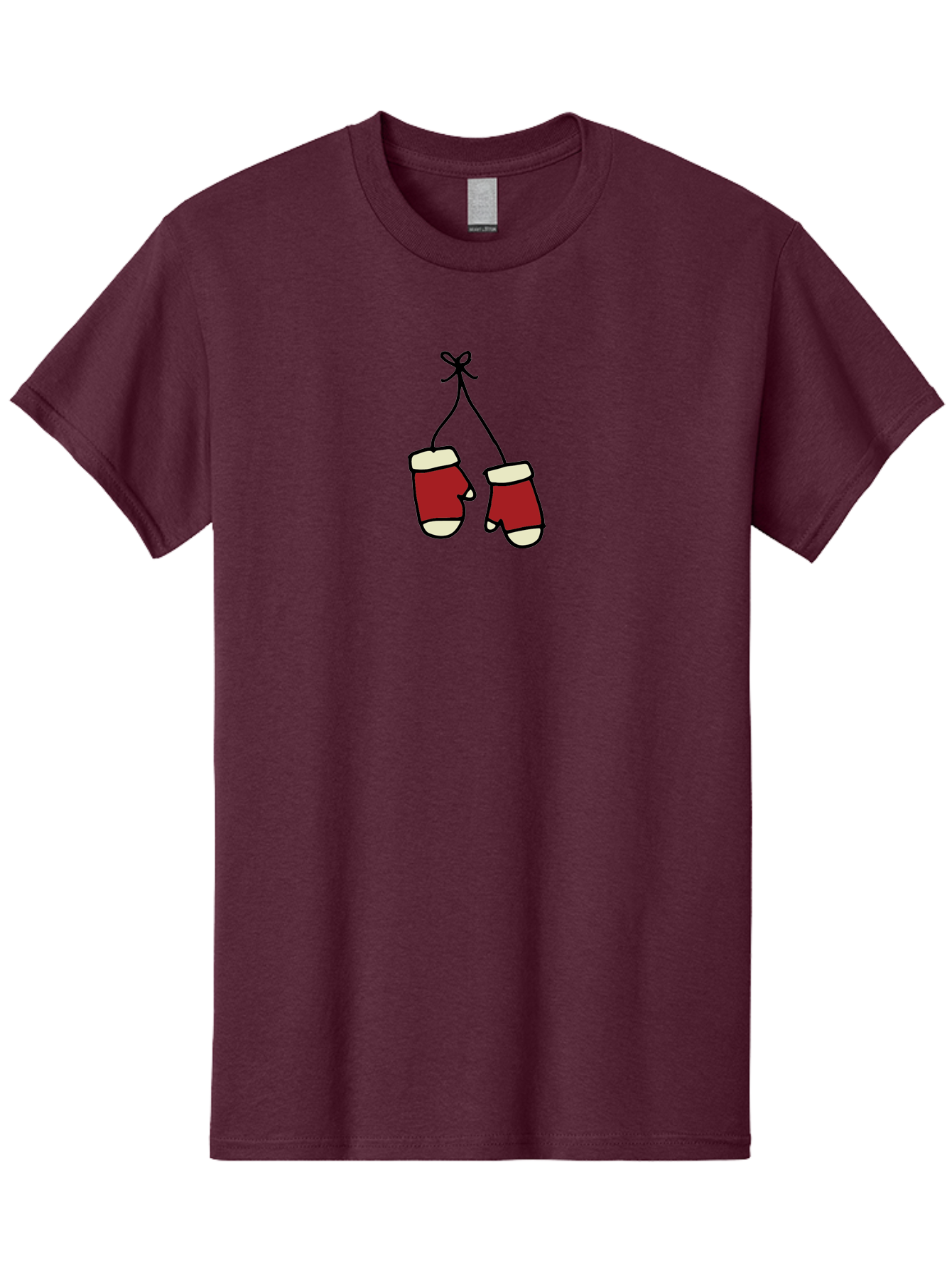 Hanging-Boxing-Gloves Men'S Graphic Tee, 100% Cotton, Comfortable Casual Summer Wear, Machine Washable, Christmas Stockings Hanging, Festive Decorations, Holiday Season, Red And White Stockings, Christmas Gifts, Festive Atmosphere, - Aaa909