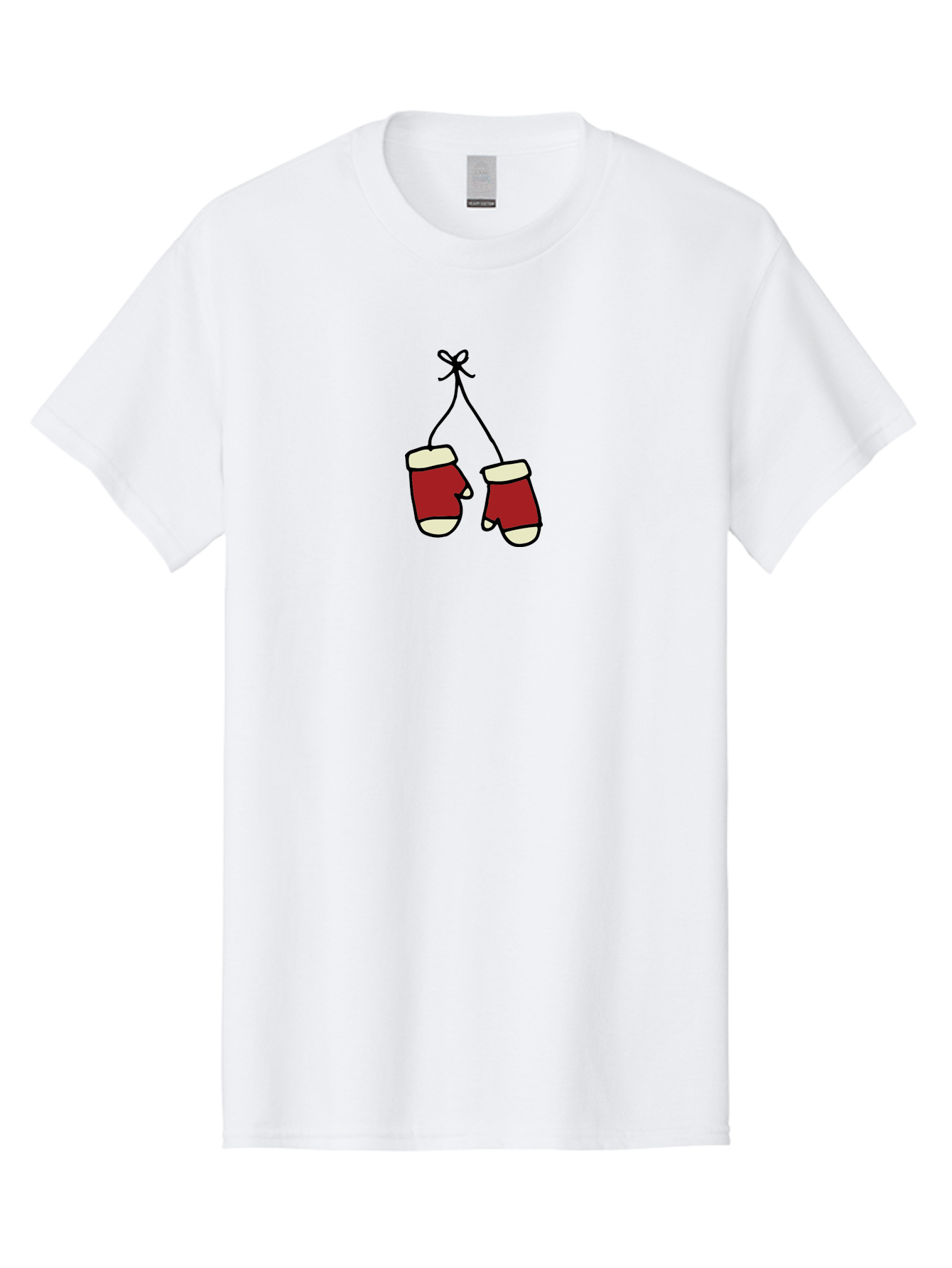 Hanging-Boxing-Gloves Men'S Graphic Tee, 100% Cotton, Comfortable Casual Summer Wear, Machine Washable, Christmas Stockings Hanging, Festive Decorations, Holiday Season, Red And White Stockings, Christmas Gifts, Festive Atmosphere, - Aaa909