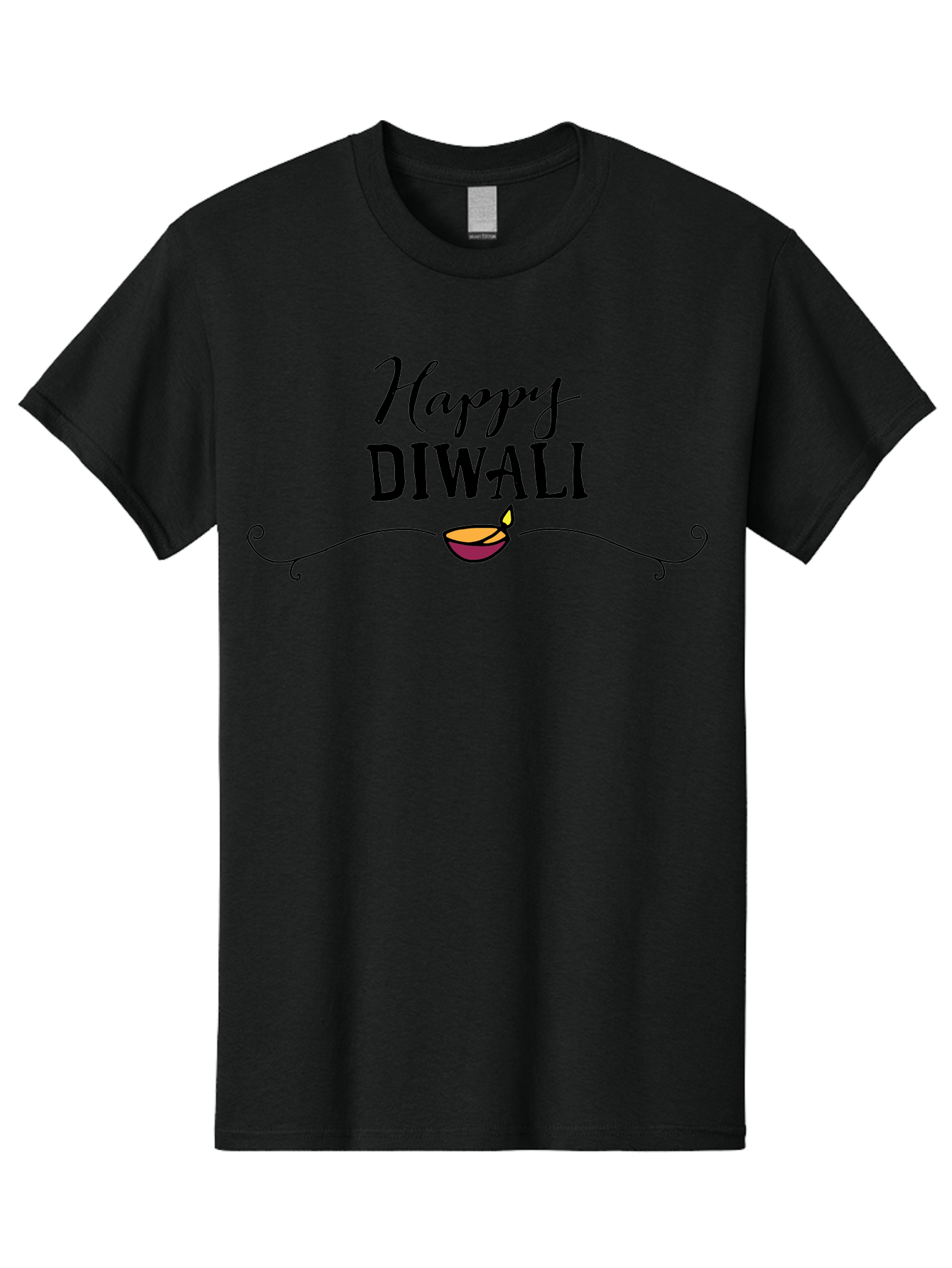 Happy-Diwali Men'S Graphic Tee, 100% Cotton, Comfortable Casual Summer Wear, Machine Washable, Diwali Wishes, Festival Of Lights, Diya Lamp, Happy Diwali, Celebration Greeting, Hindu Holiday, Diwali Wishes Card - Aaa911