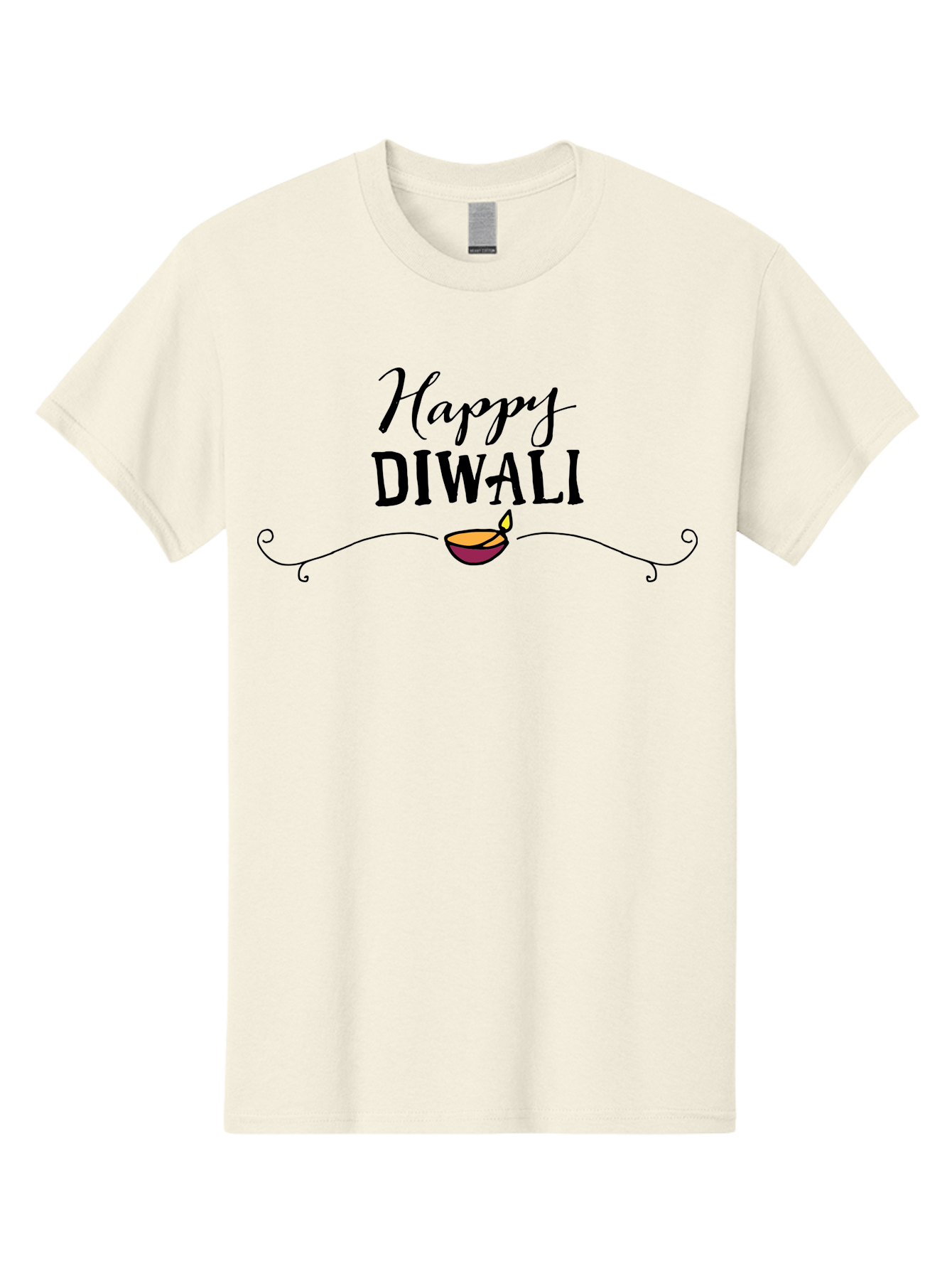Happy-Diwali Men'S Graphic Tee, 100% Cotton, Comfortable Casual Summer Wear, Machine Washable, Diwali Wishes, Festival Of Lights, Diya Lamp, Happy Diwali, Celebration Greeting, Hindu Holiday, Diwali Wishes Card - Aaa911