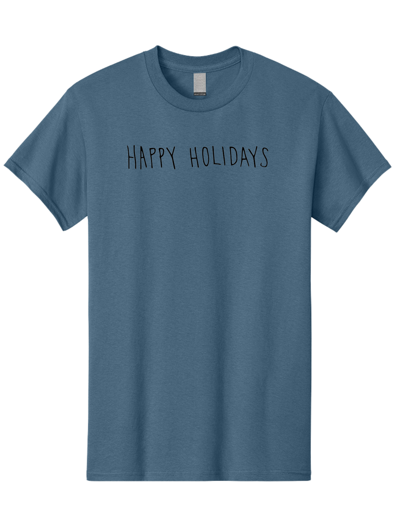 Happy-Holidays-4 Men'S Graphic Tee, 100% Cotton, Comfortable Casual Summer Wear, Machine Washable, Happy Holidays, Holiday Season, Festive Greeting, Winter Wishes, Cheerful Message, Seasonal Celebration - Aaa916