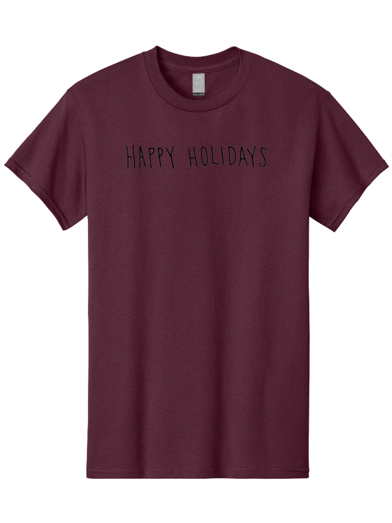 Happy-Holidays-4 Men'S Graphic Tee, 100% Cotton, Comfortable Casual Summer Wear, Machine Washable, Happy Holidays, Holiday Season, Festive Greeting, Winter Wishes, Cheerful Message, Seasonal Celebration - Aaa916