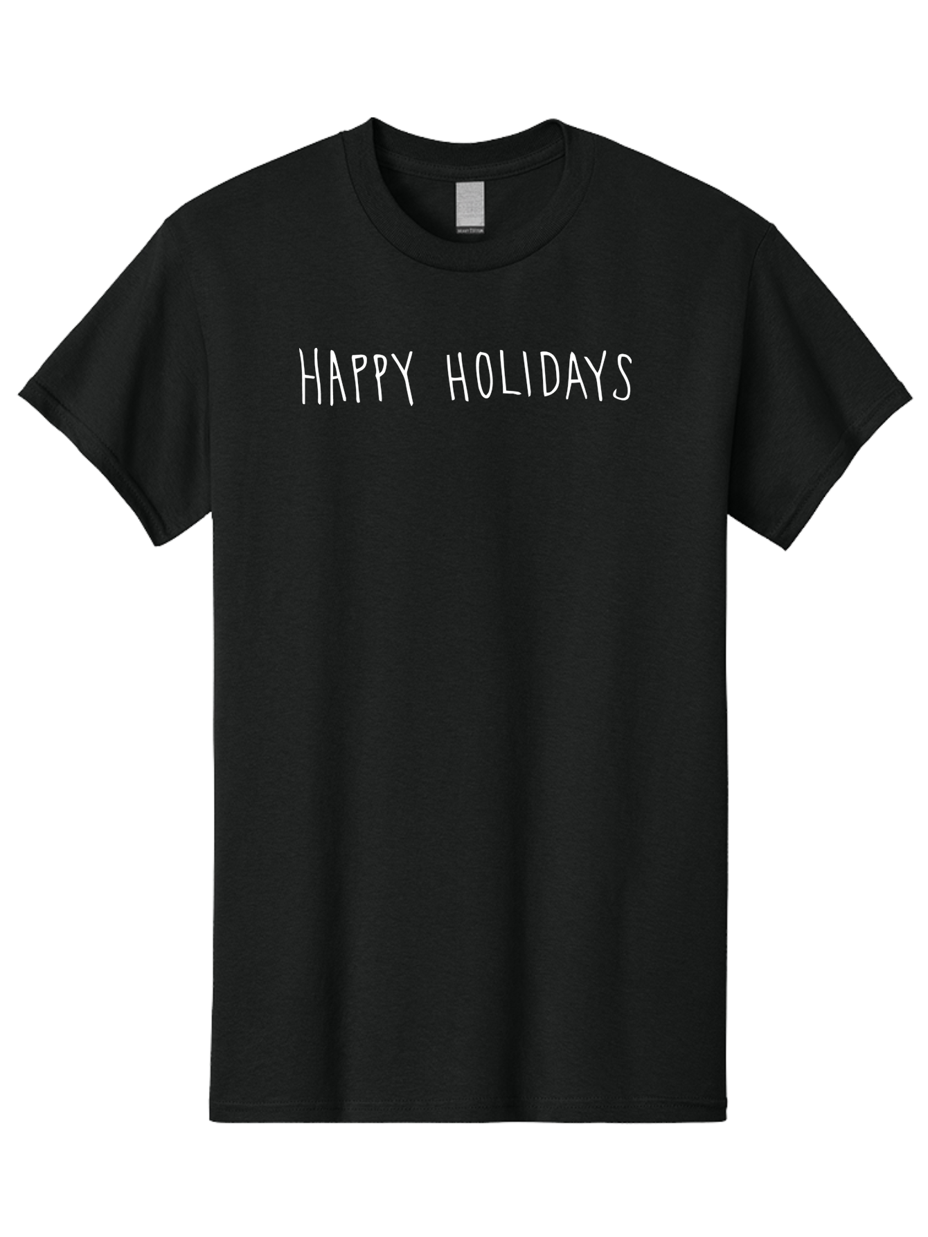 Happy-Holidays-8 Men'S Graphic Tee, 100% Cotton, Comfortable Casual Summer Wear, Machine Washable, Happy Holidays, Festive Greeting, Holiday Wishes, Season'S Greetings, Celebration Message, Joyful Holiday - Aaa920