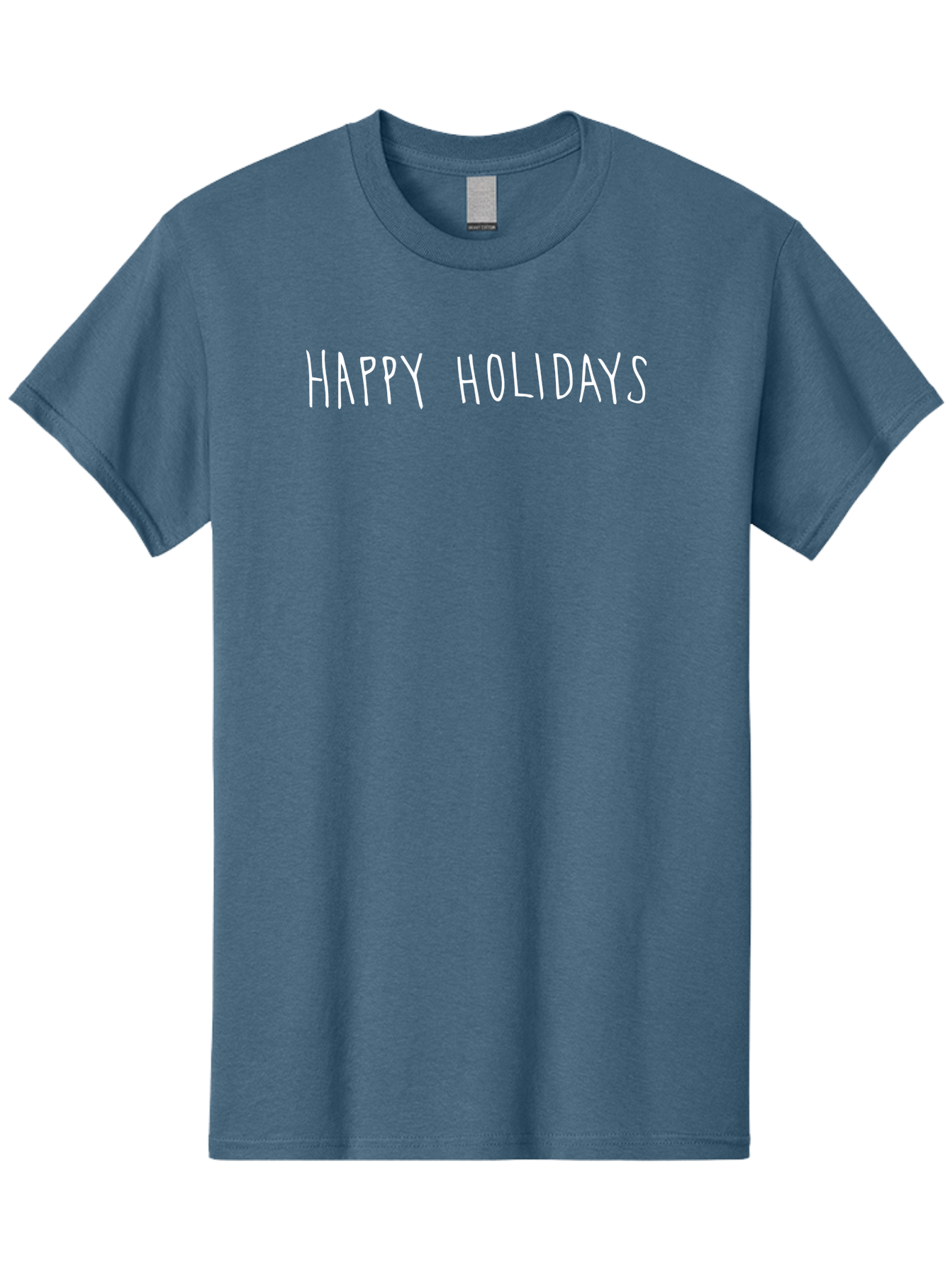 Happy-Holidays-8 Men'S Graphic Tee, 100% Cotton, Comfortable Casual Summer Wear, Machine Washable, Happy Holidays, Festive Greeting, Holiday Wishes, Season'S Greetings, Celebration Message, Joyful Holiday - Aaa920