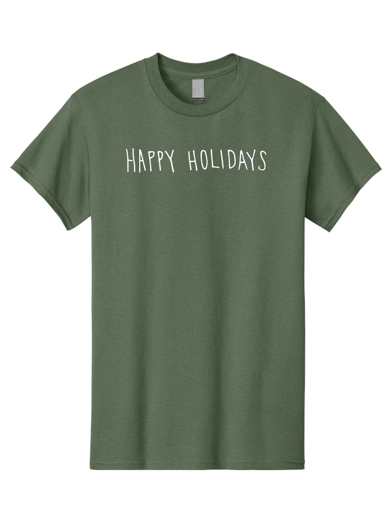Happy-Holidays-8 Men'S Graphic Tee, 100% Cotton, Comfortable Casual Summer Wear, Machine Washable, Happy Holidays, Festive Greeting, Holiday Wishes, Season'S Greetings, Celebration Message, Joyful Holiday - Aaa920