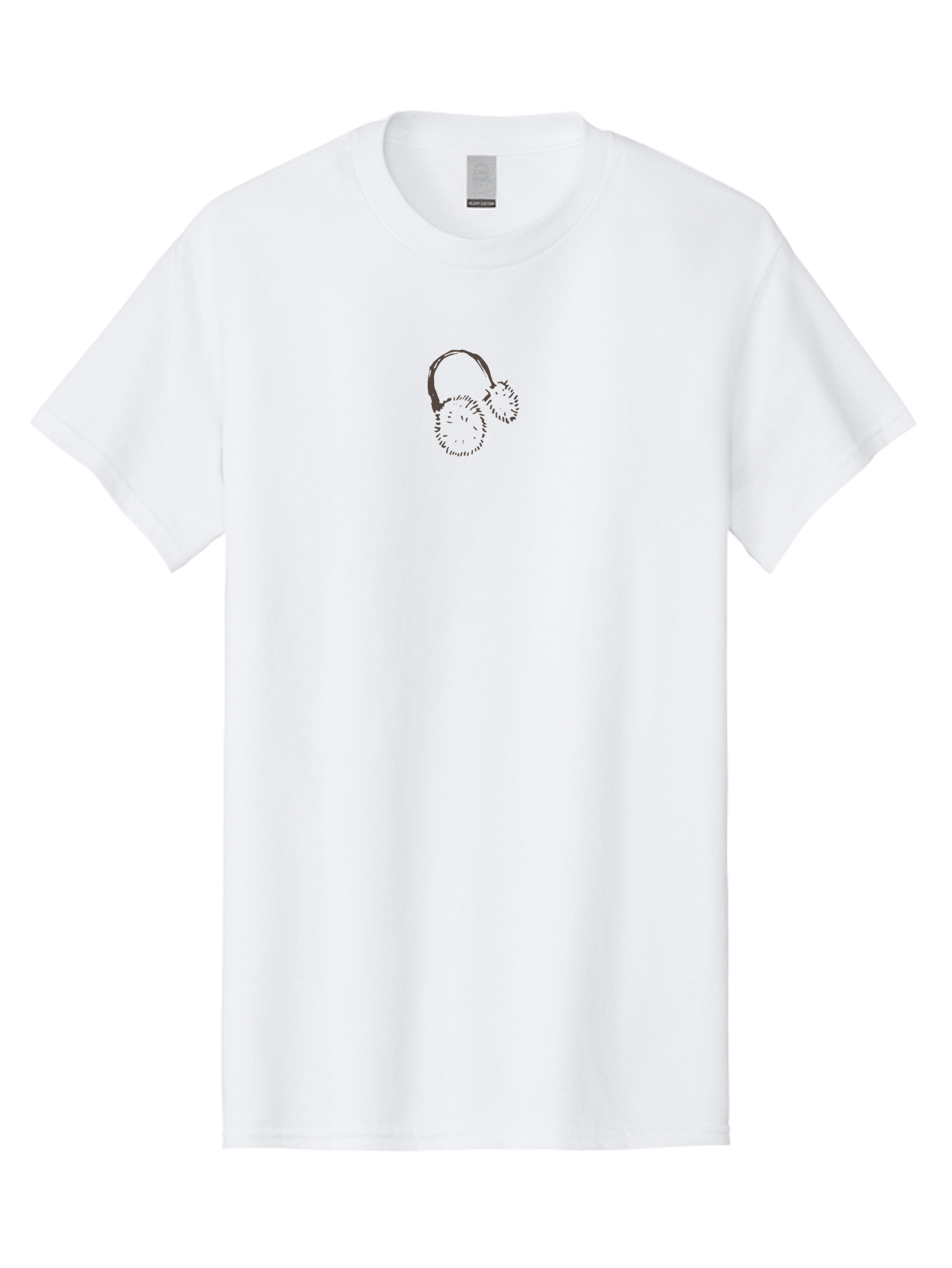 Headphones Men'S Graphic Tee, 100% Cotton, Comfortable Casual Summer Wear, Machine Washable, Headphones, Music Accessories, Sound Equipment, Audio Gear, Minimalist Design, Simple Illustration, Purple Headphones, Purple Lines - Aaa925