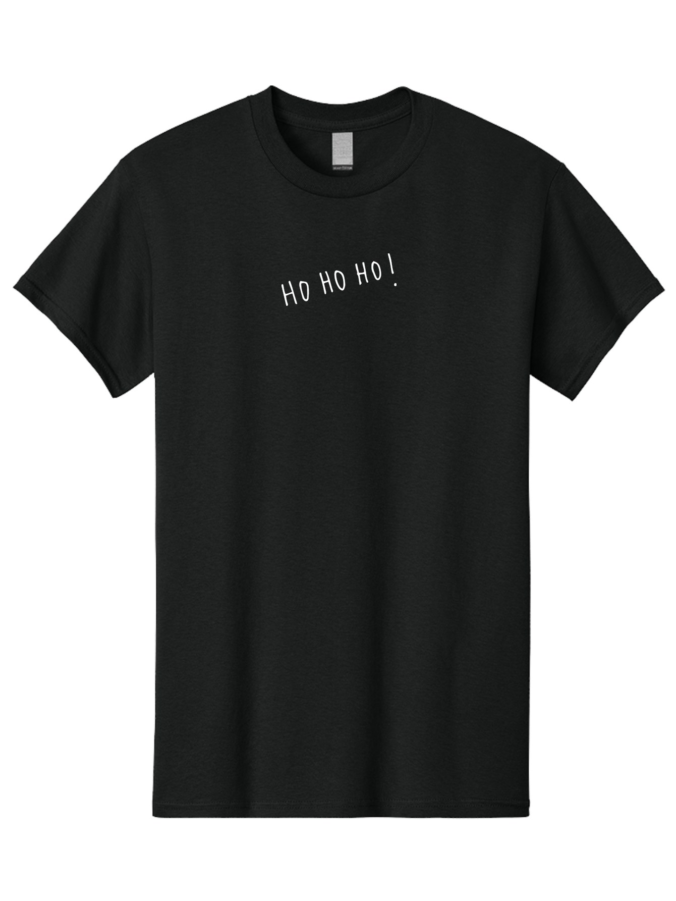 Ho-Ho-Ho Men'S Graphic Tee, 100% Cotton, Comfortable Casual Summer Wear, Machine Washable, Holiday Cheer, Festive Greeting, Jolly Phrase, Christmas Humor, Fun Phrase, Playful Text, Joyful Message - Aaa927