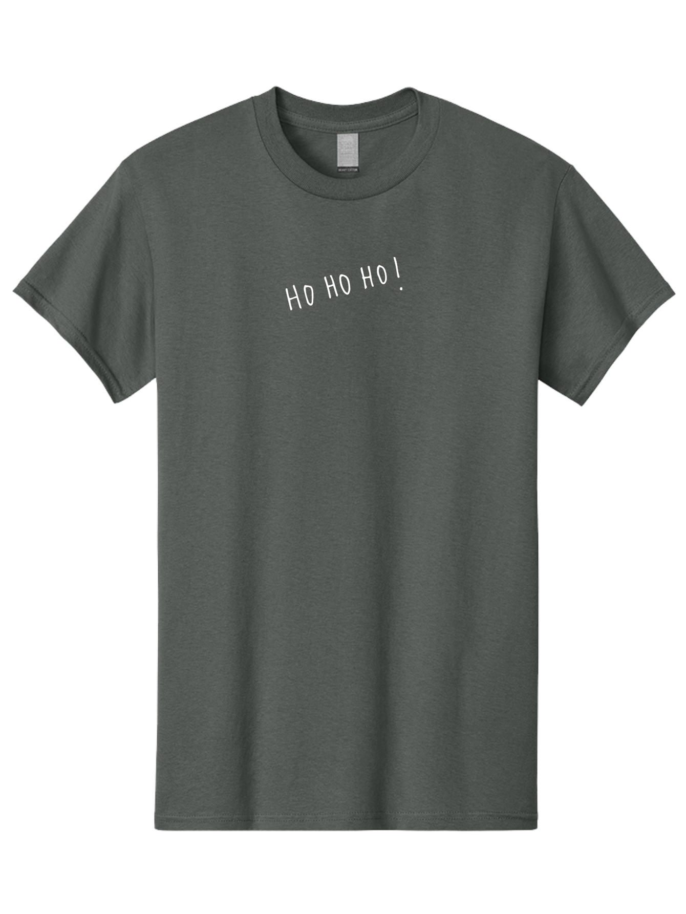 Ho-Ho-Ho Men'S Graphic Tee, 100% Cotton, Comfortable Casual Summer Wear, Machine Washable, Holiday Cheer, Festive Greeting, Jolly Phrase, Christmas Humor, Fun Phrase, Playful Text, Joyful Message - Aaa927