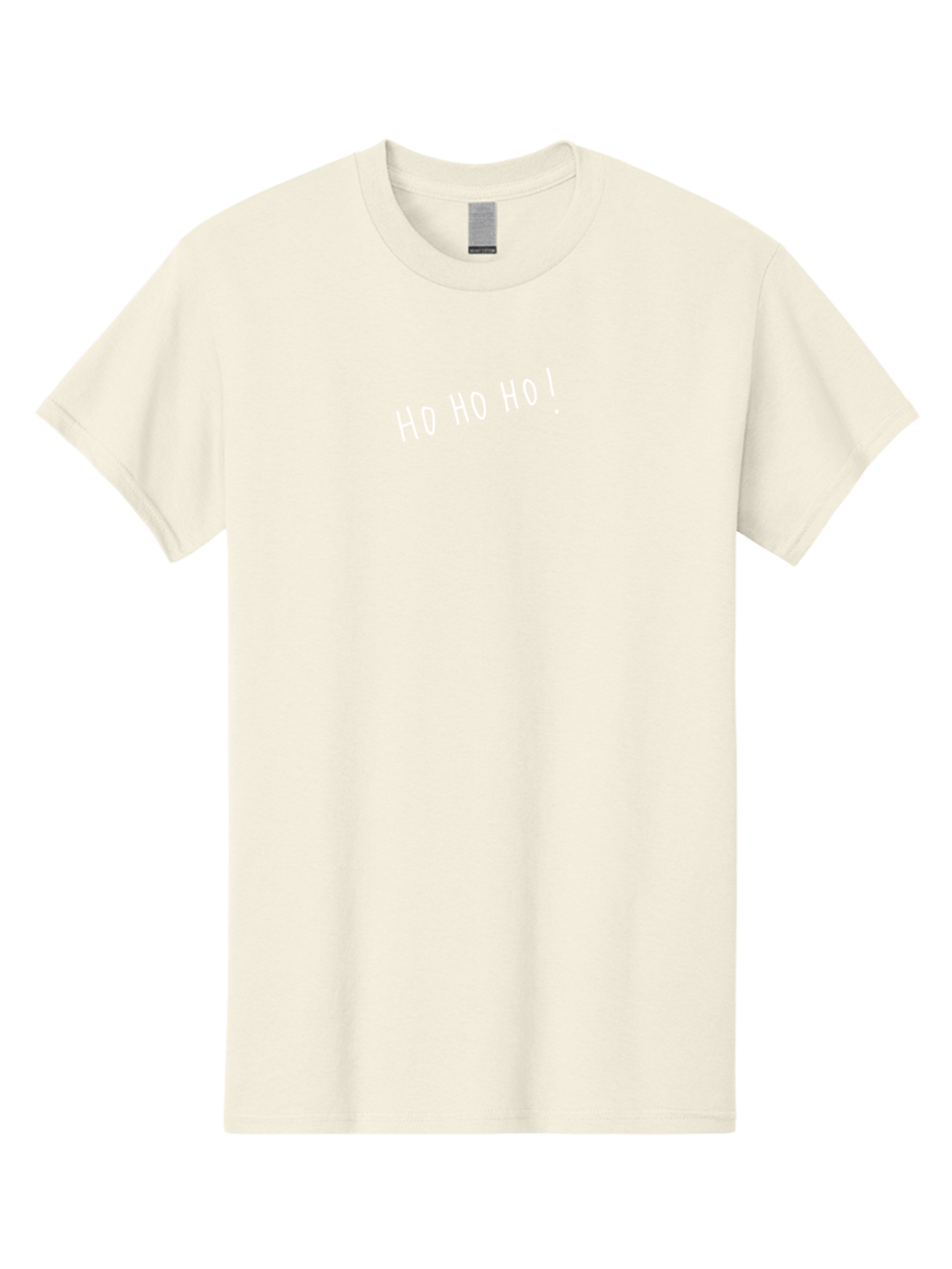 Ho-Ho-Ho Men'S Graphic Tee, 100% Cotton, Comfortable Casual Summer Wear, Machine Washable, Holiday Cheer, Festive Greeting, Jolly Phrase, Christmas Humor, Fun Phrase, Playful Text, Joyful Message - Aaa927