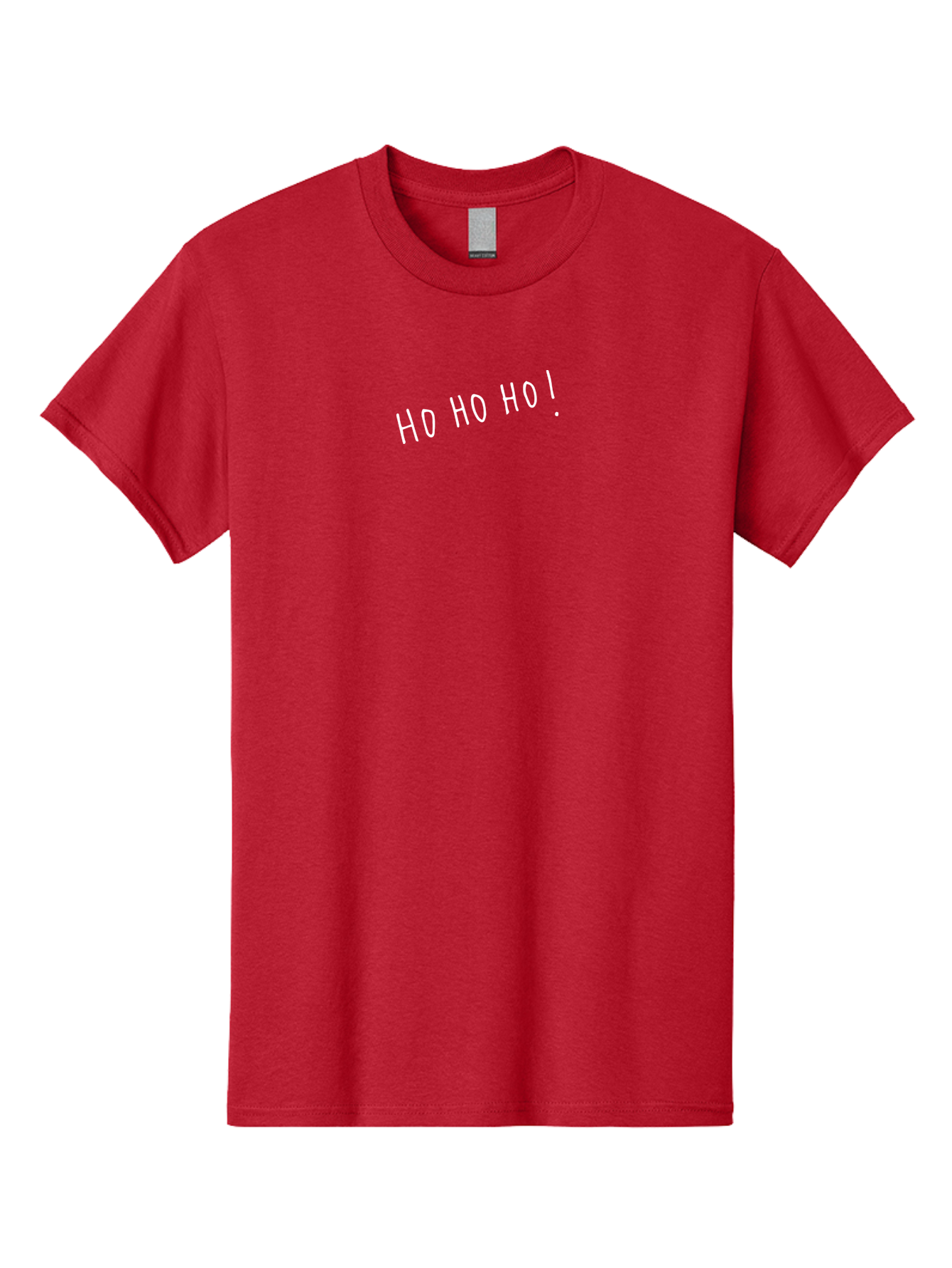 Ho-Ho-Ho Men'S Graphic Tee, 100% Cotton, Comfortable Casual Summer Wear, Machine Washable, Holiday Cheer, Festive Greeting, Jolly Phrase, Christmas Humor, Fun Phrase, Playful Text, Joyful Message - Aaa927