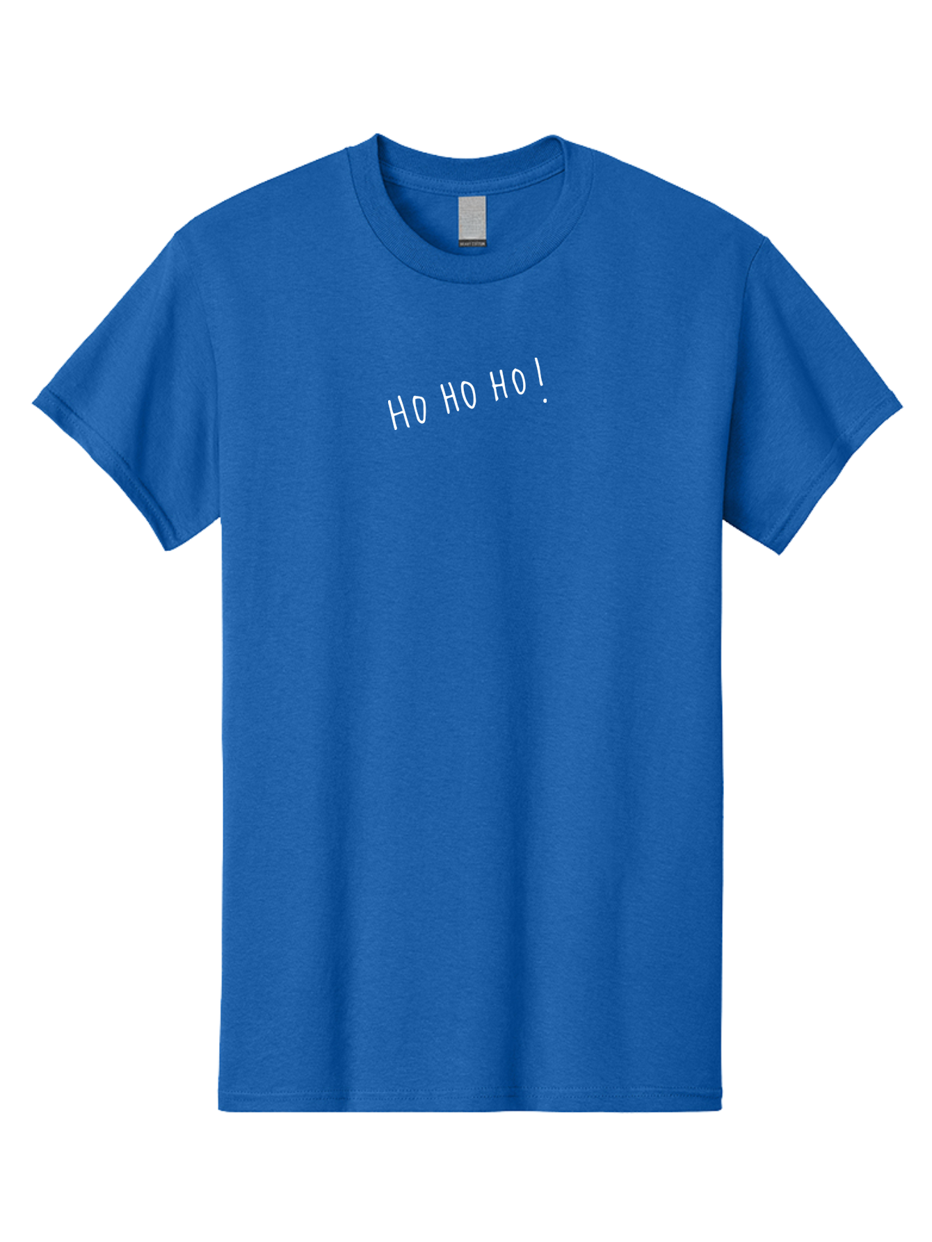 Ho-Ho-Ho Men'S Graphic Tee, 100% Cotton, Comfortable Casual Summer Wear, Machine Washable, Holiday Cheer, Festive Greeting, Jolly Phrase, Christmas Humor, Fun Phrase, Playful Text, Joyful Message - Aaa927