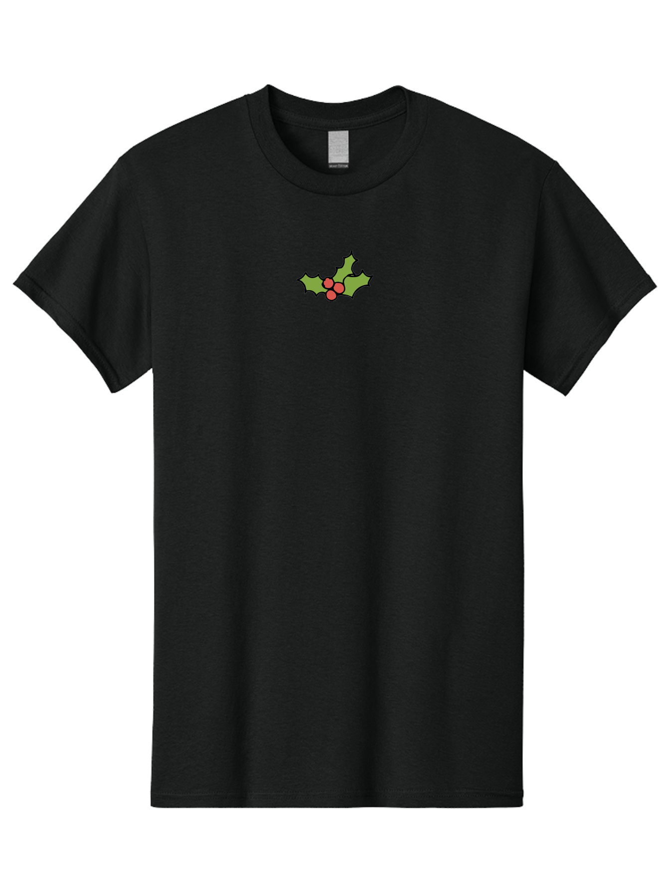 Holly-1 Men'S Graphic Tee, 100% Cotton, Comfortable Casual Summer Wear, Machine Washable, Holly Leaves, Red Berries, Festive Decor, Christmas Symbol, Traditional Motif, Winter Decoration, Holiday Theme - Aaa928