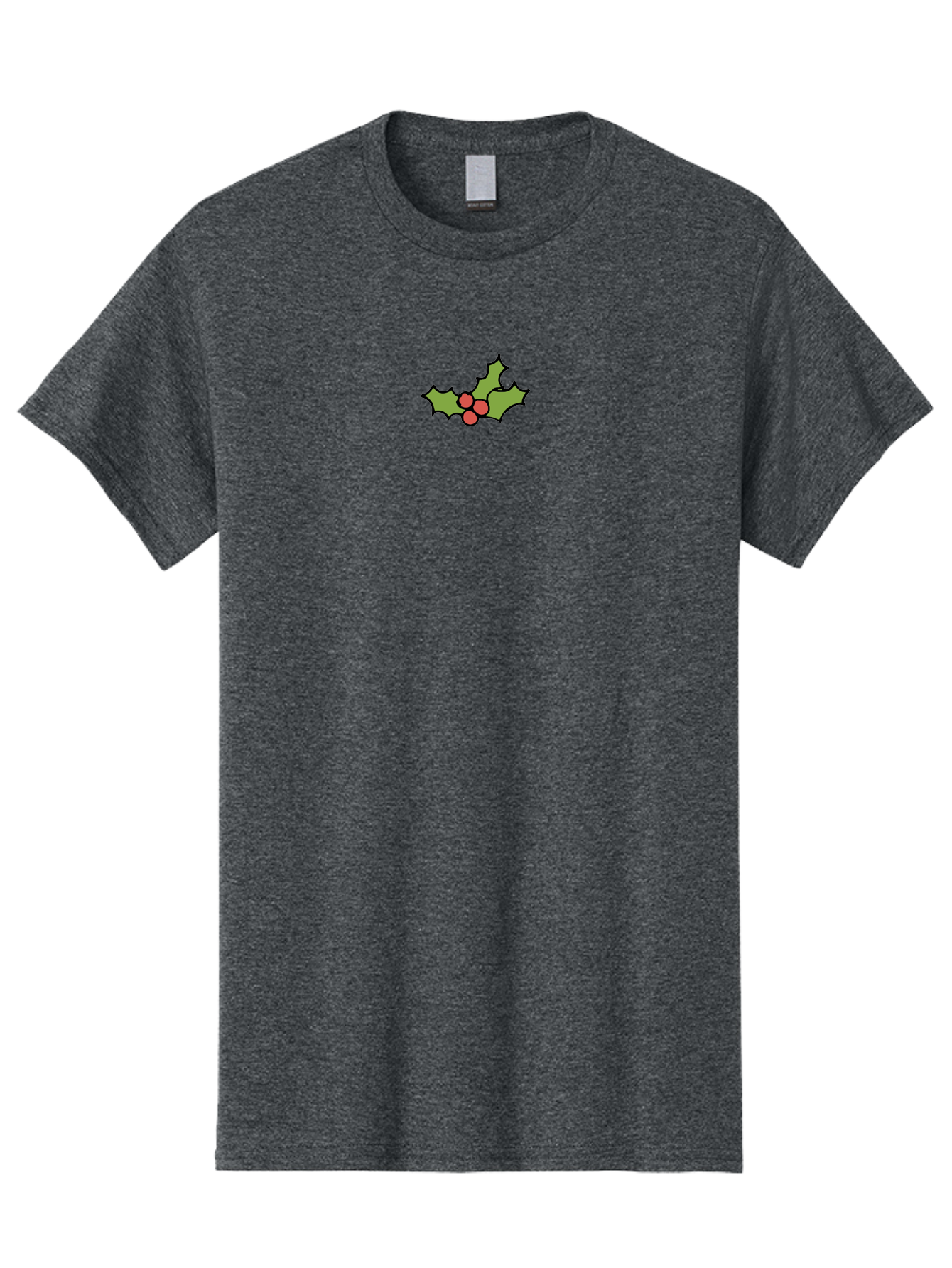 Holly-1 Men'S Graphic Tee, 100% Cotton, Comfortable Casual Summer Wear, Machine Washable, Holly Leaves, Red Berries, Festive Decor, Christmas Symbol, Traditional Motif, Winter Decoration, Holiday Theme - Aaa928