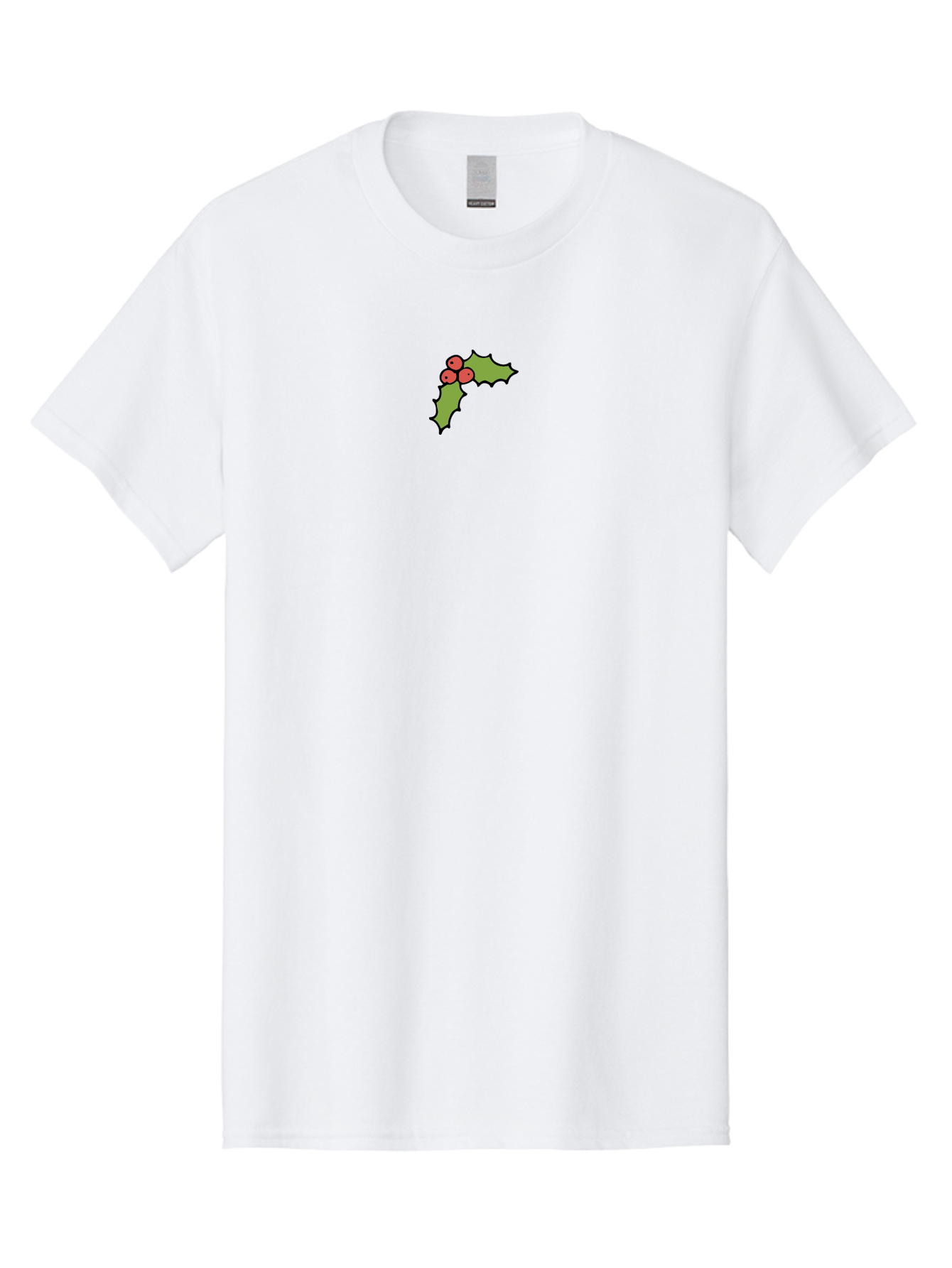 Holly-2 Men'S Graphic Tee, 100% Cotton, Comfortable Casual Summer Wear, Machine Washable, Holiday Decor, Christmas Symbolism, Festive Red Berries, Green Holly Leaves, Winter Wonderland, Seasonal Greetings, Christmas Cheer - Aaa929