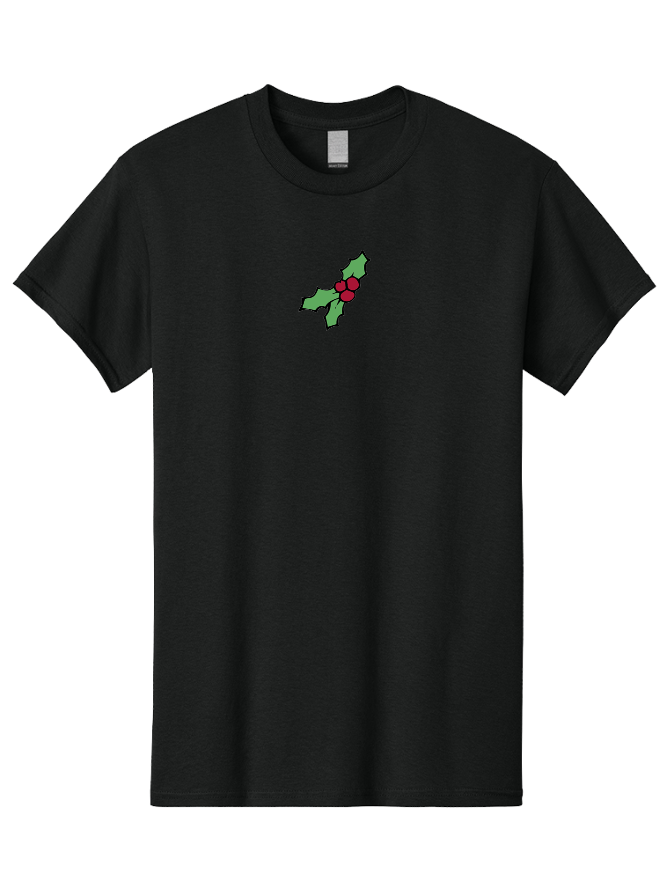 Holly-3 Men'S Graphic Tee, 100% Cotton, Comfortable Casual Summer Wear, Machine Washable, Holiday Decoration, Festive Sprig, Red Berries, Holly Leaves, Christmas Symbol, Festive Decor, Winter Wonderland, Seasonal Charm - Aaa930