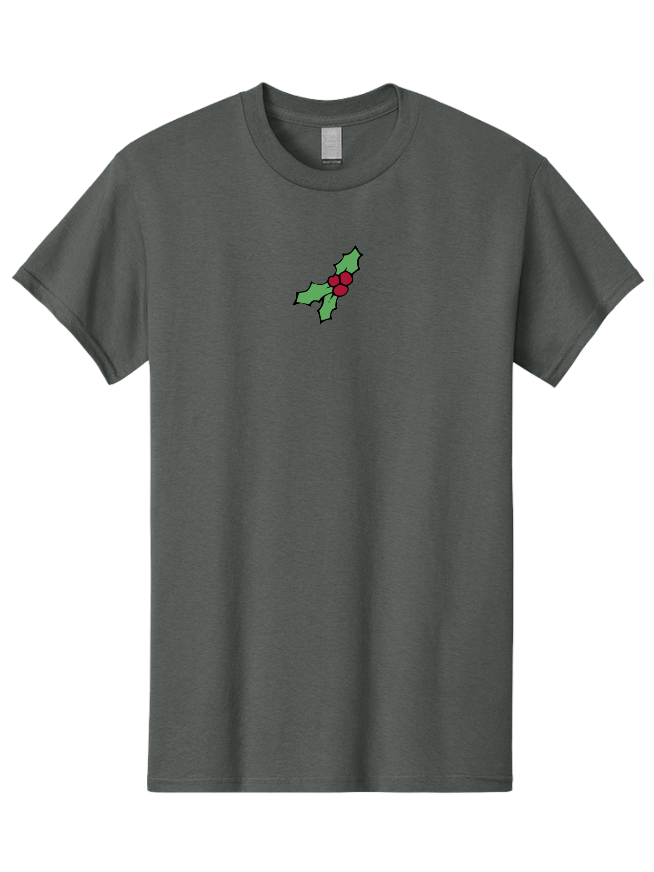 Holly-3 Men'S Graphic Tee, 100% Cotton, Comfortable Casual Summer Wear, Machine Washable, Holiday Decoration, Festive Sprig, Red Berries, Holly Leaves, Christmas Symbol, Festive Decor, Winter Wonderland, Seasonal Charm - Aaa930