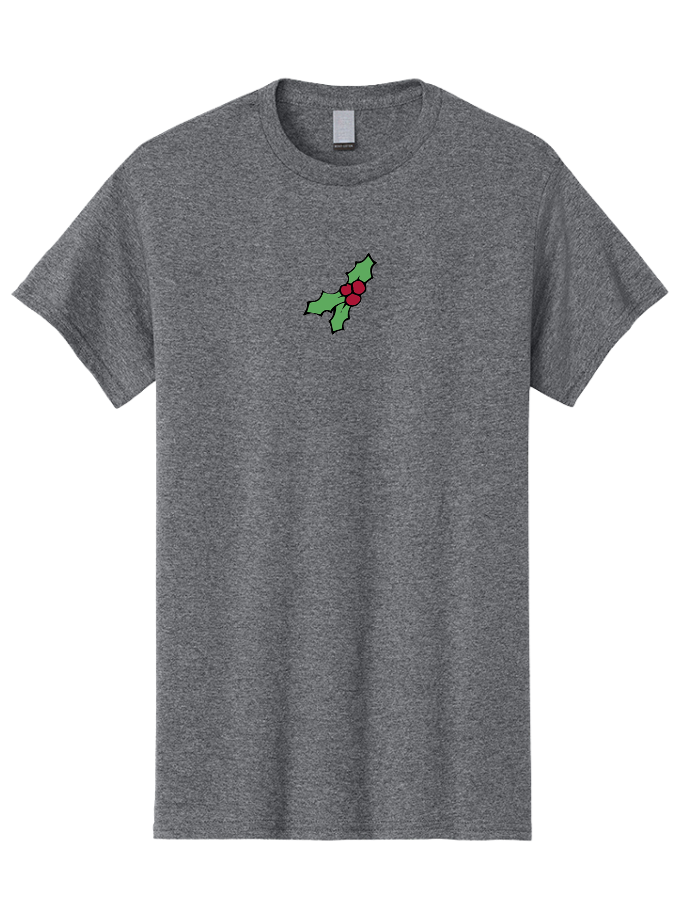 Holly-3 Men'S Graphic Tee, 100% Cotton, Comfortable Casual Summer Wear, Machine Washable, Holiday Decoration, Festive Sprig, Red Berries, Holly Leaves, Christmas Symbol, Festive Decor, Winter Wonderland, Seasonal Charm - Aaa930