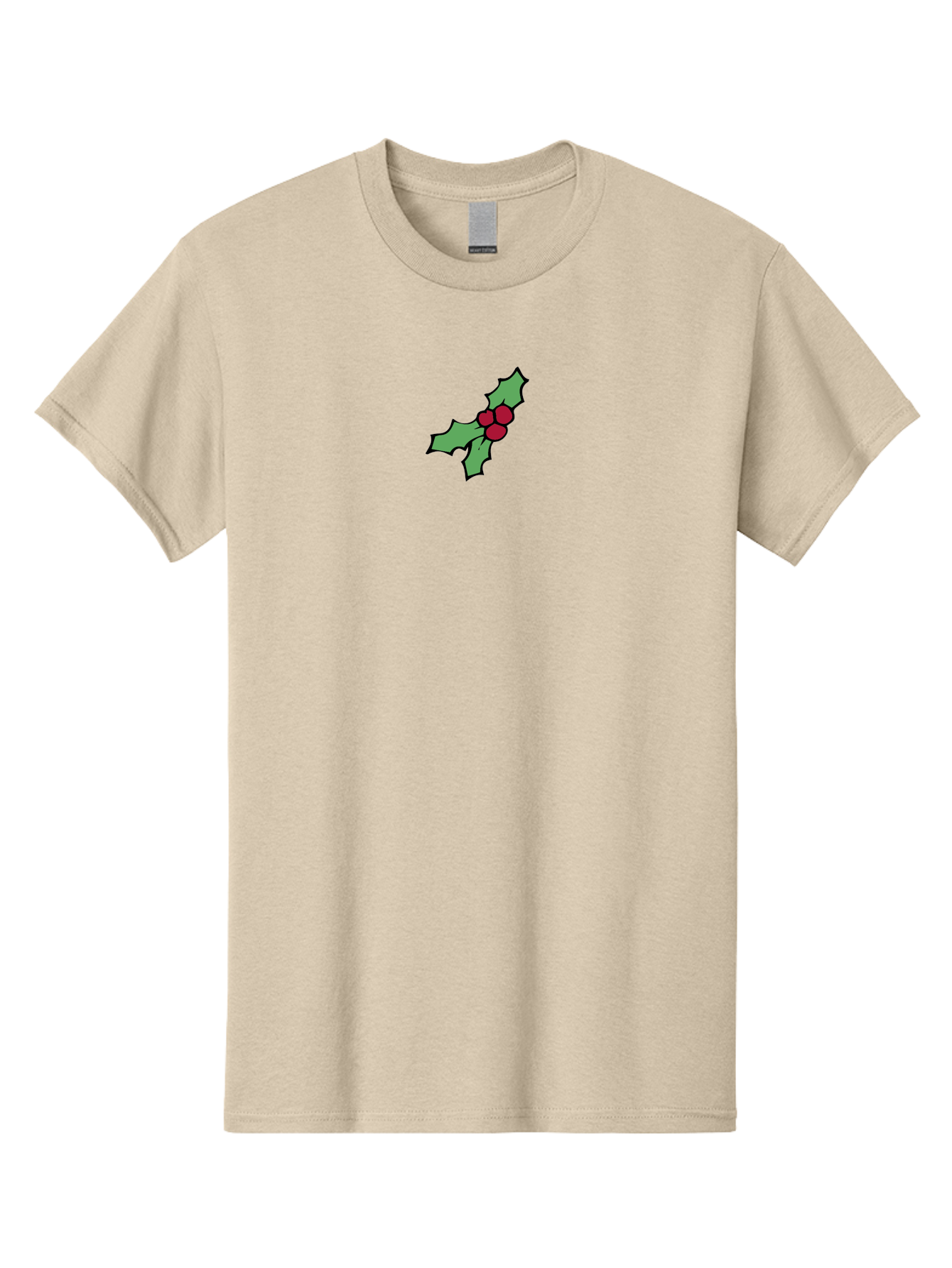 Holly-3 Men'S Graphic Tee, 100% Cotton, Comfortable Casual Summer Wear, Machine Washable, Holiday Decoration, Festive Sprig, Red Berries, Holly Leaves, Christmas Symbol, Festive Decor, Winter Wonderland, Seasonal Charm - Aaa930