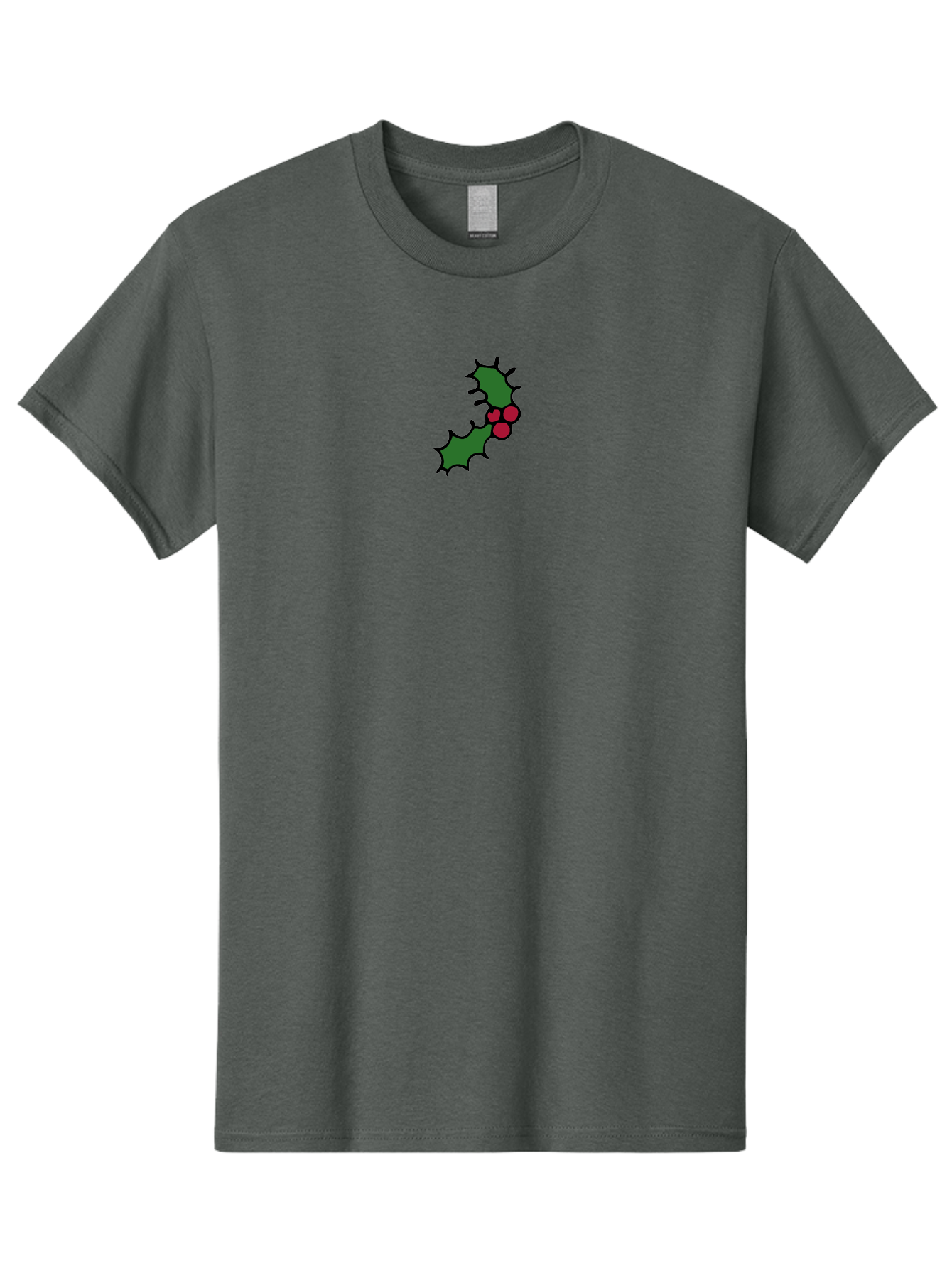 Holly-4 Men'S Graphic Tee, 100% Cotton, Comfortable Casual Summer Wear, Machine Washable, Holiday Decorations, Festive Holly, Christmas Symbols, Holly Leaves, Red Berries, Winter Decor, Seasonal Graphics, Festive Illustrations - Aaa931