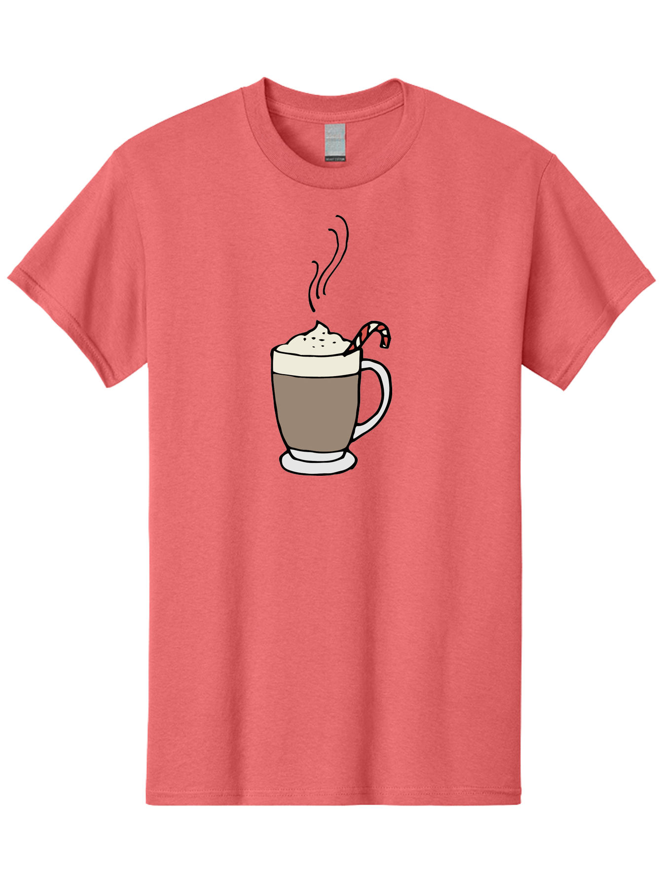 Hot-Chocolate-1 Men'S Graphic Tee, 100% Cotton, Comfortable Casual Summer Wear, Machine Washable, Hot Chocolate, Whipped Cream, Candy Cane, Holiday Drink, Sweet Treat, Festive Beverage, Marshmallow Topping, Chocolatey Goodness, - Aaa939