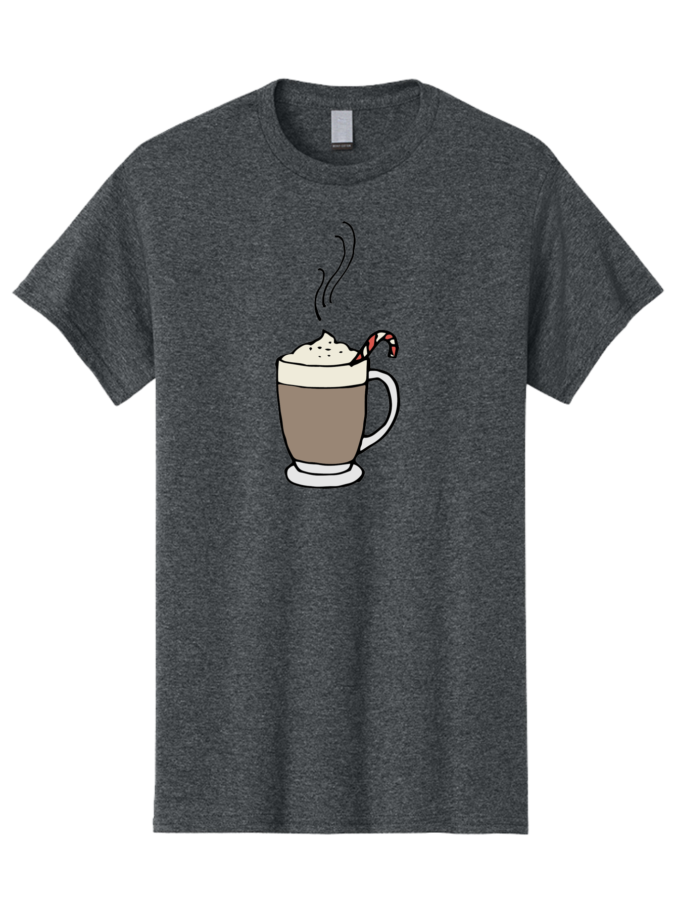 Hot-Chocolate-1 Men'S Graphic Tee, 100% Cotton, Comfortable Casual Summer Wear, Machine Washable, Hot Chocolate, Whipped Cream, Candy Cane, Holiday Drink, Sweet Treat, Festive Beverage, Marshmallow Topping, Chocolatey Goodness, - Aaa939