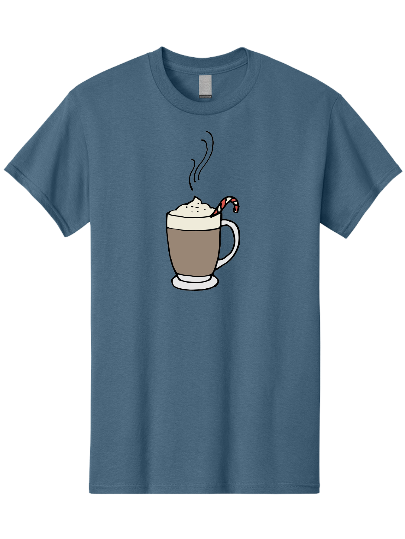 Hot-Chocolate-1 Men'S Graphic Tee, 100% Cotton, Comfortable Casual Summer Wear, Machine Washable, Hot Chocolate, Whipped Cream, Candy Cane, Holiday Drink, Sweet Treat, Festive Beverage, Marshmallow Topping, Chocolatey Goodness, - Aaa939