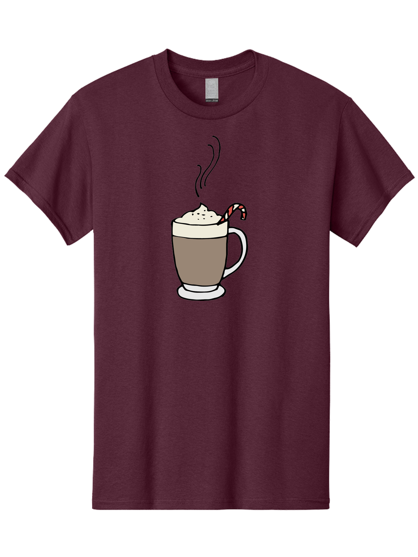 Hot-Chocolate-1 Men'S Graphic Tee, 100% Cotton, Comfortable Casual Summer Wear, Machine Washable, Hot Chocolate, Whipped Cream, Candy Cane, Holiday Drink, Sweet Treat, Festive Beverage, Marshmallow Topping, Chocolatey Goodness, - Aaa939