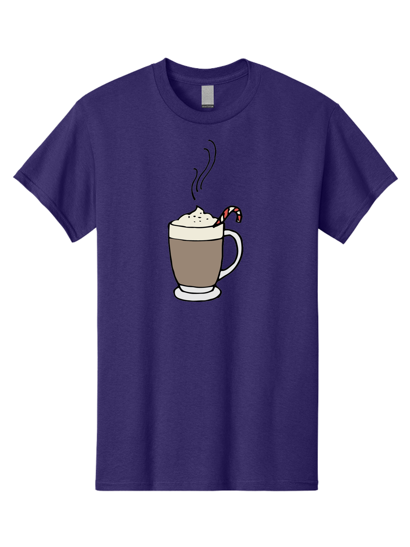 Hot-Chocolate-1 Men'S Graphic Tee, 100% Cotton, Comfortable Casual Summer Wear, Machine Washable, Hot Chocolate, Whipped Cream, Candy Cane, Holiday Drink, Sweet Treat, Festive Beverage, Marshmallow Topping, Chocolatey Goodness, - Aaa939