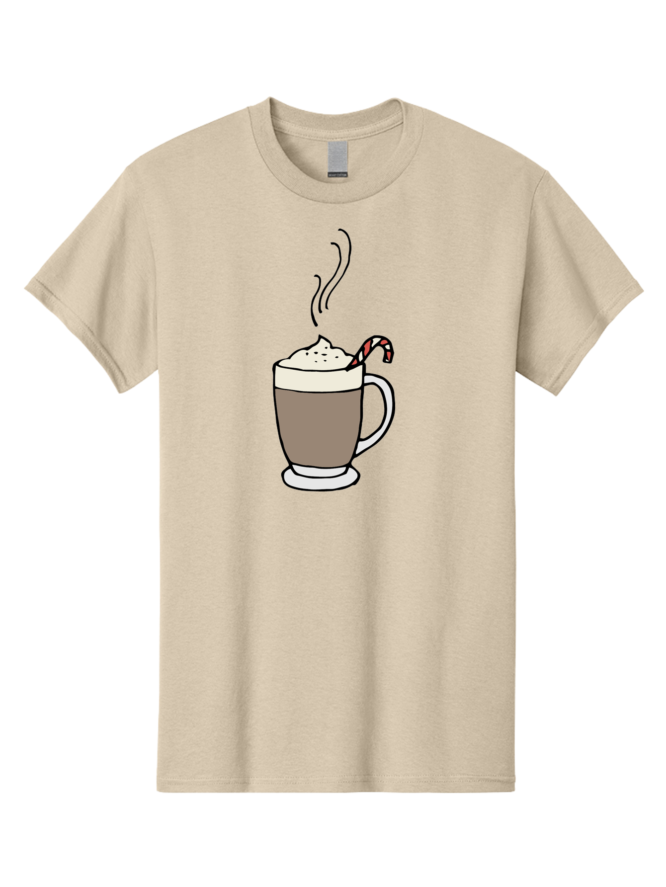 Hot-Chocolate-1 Men'S Graphic Tee, 100% Cotton, Comfortable Casual Summer Wear, Machine Washable, Hot Chocolate, Whipped Cream, Candy Cane, Holiday Drink, Sweet Treat, Festive Beverage, Marshmallow Topping, Chocolatey Goodness, - Aaa939