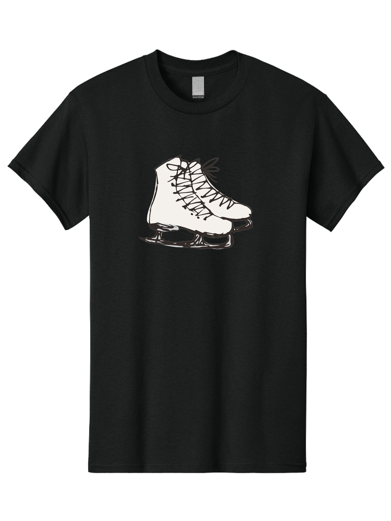 Ice-Skates-1 Men'S Graphic Tee, 100% Cotton, Comfortable Casual Summer Wear, Machine Washable, Ice Skates, Winter Sports, Figure Skating, Ice Skating, Laced Boots, Winter Fun, Cold Weather Activities, Frozen Rink - Aaa944