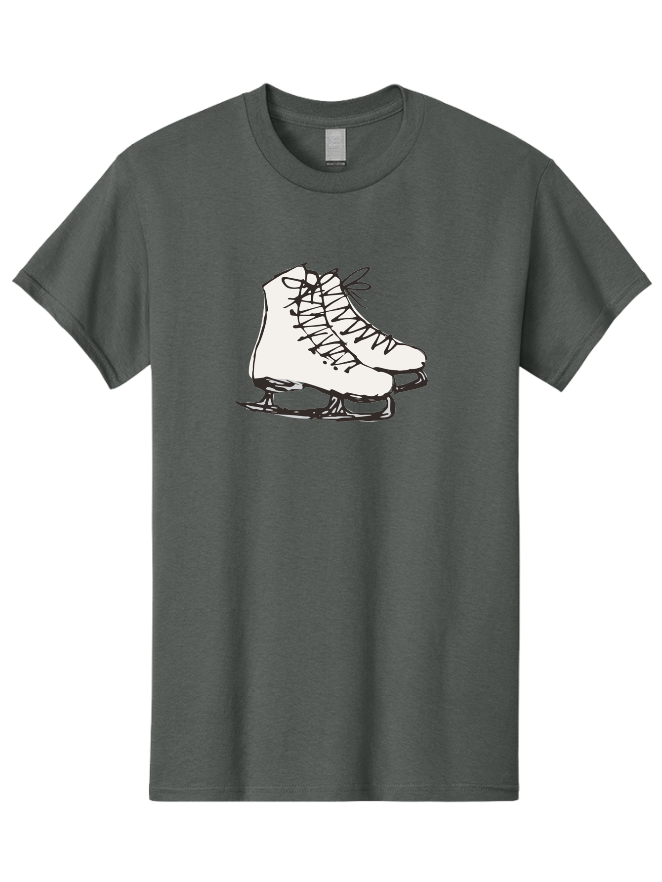 Ice-Skates-1 Men'S Graphic Tee, 100% Cotton, Comfortable Casual Summer Wear, Machine Washable, Ice Skates, Winter Sports, Figure Skating, Ice Skating, Laced Boots, Winter Fun, Cold Weather Activities, Frozen Rink - Aaa944