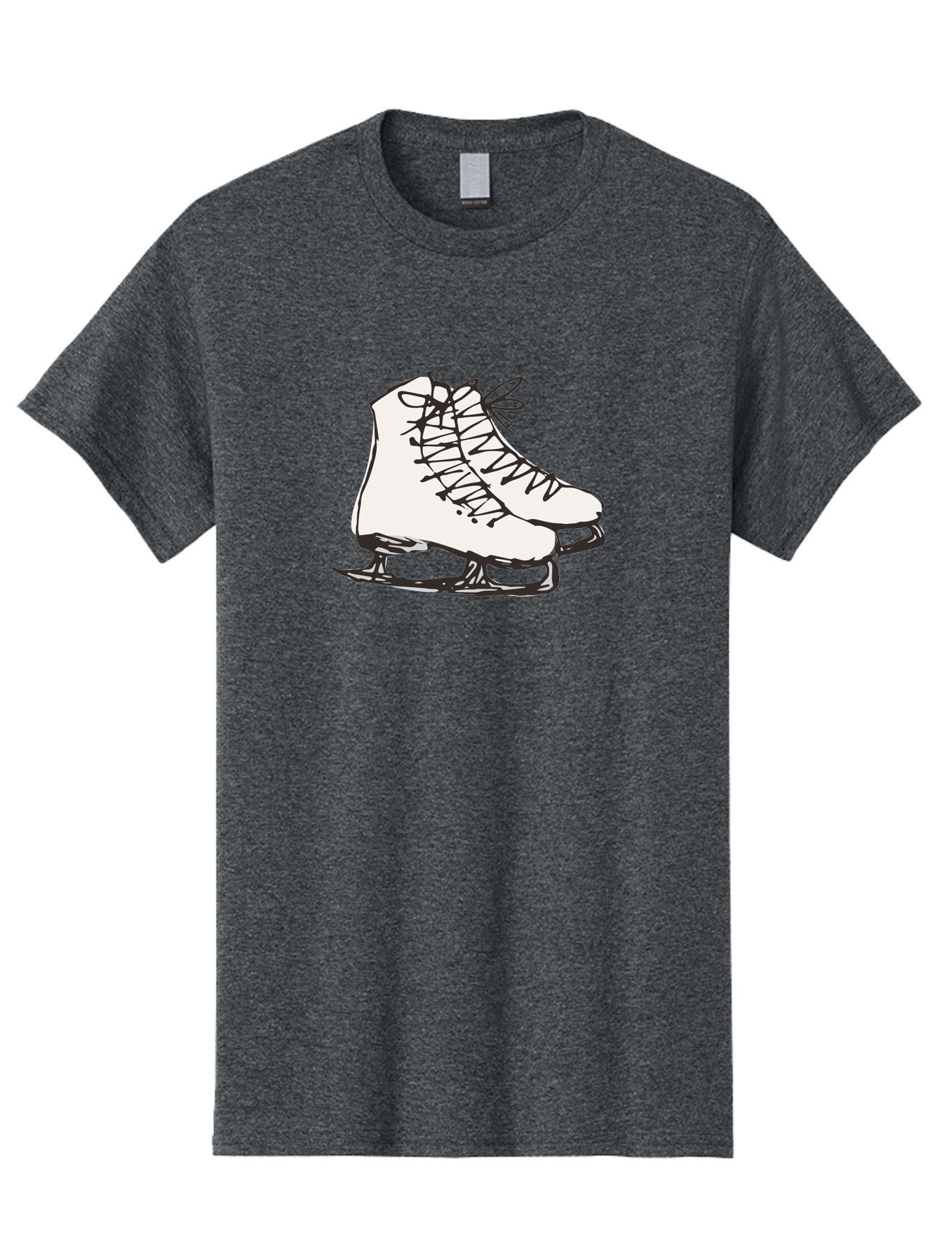 Ice-Skates-1 Men'S Graphic Tee, 100% Cotton, Comfortable Casual Summer Wear, Machine Washable, Ice Skates, Winter Sports, Figure Skating, Ice Skating, Laced Boots, Winter Fun, Cold Weather Activities, Frozen Rink - Aaa944