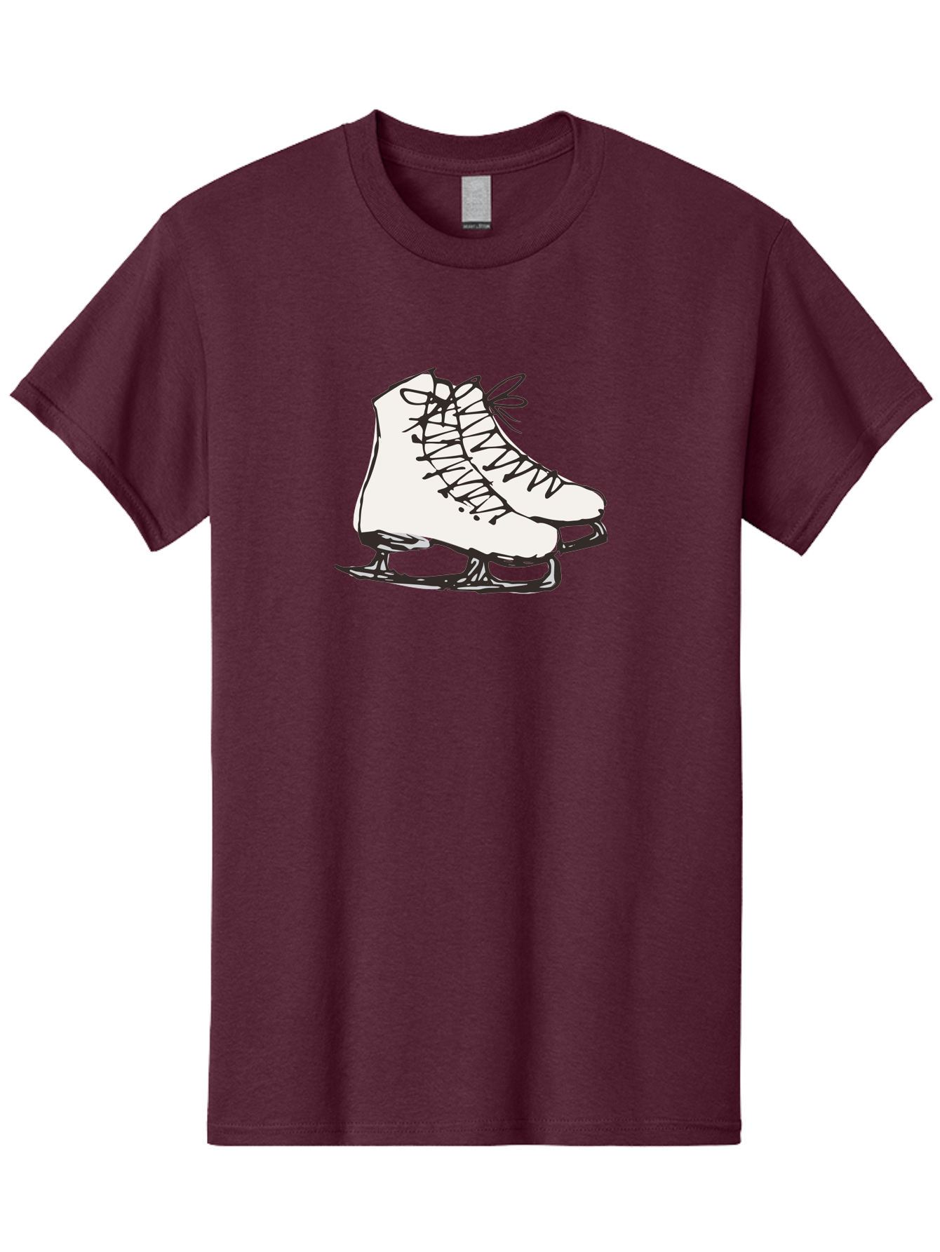 Ice-Skates-1 Men'S Graphic Tee, 100% Cotton, Comfortable Casual Summer Wear, Machine Washable, Ice Skates, Winter Sports, Figure Skating, Ice Skating, Laced Boots, Winter Fun, Cold Weather Activities, Frozen Rink - Aaa944
