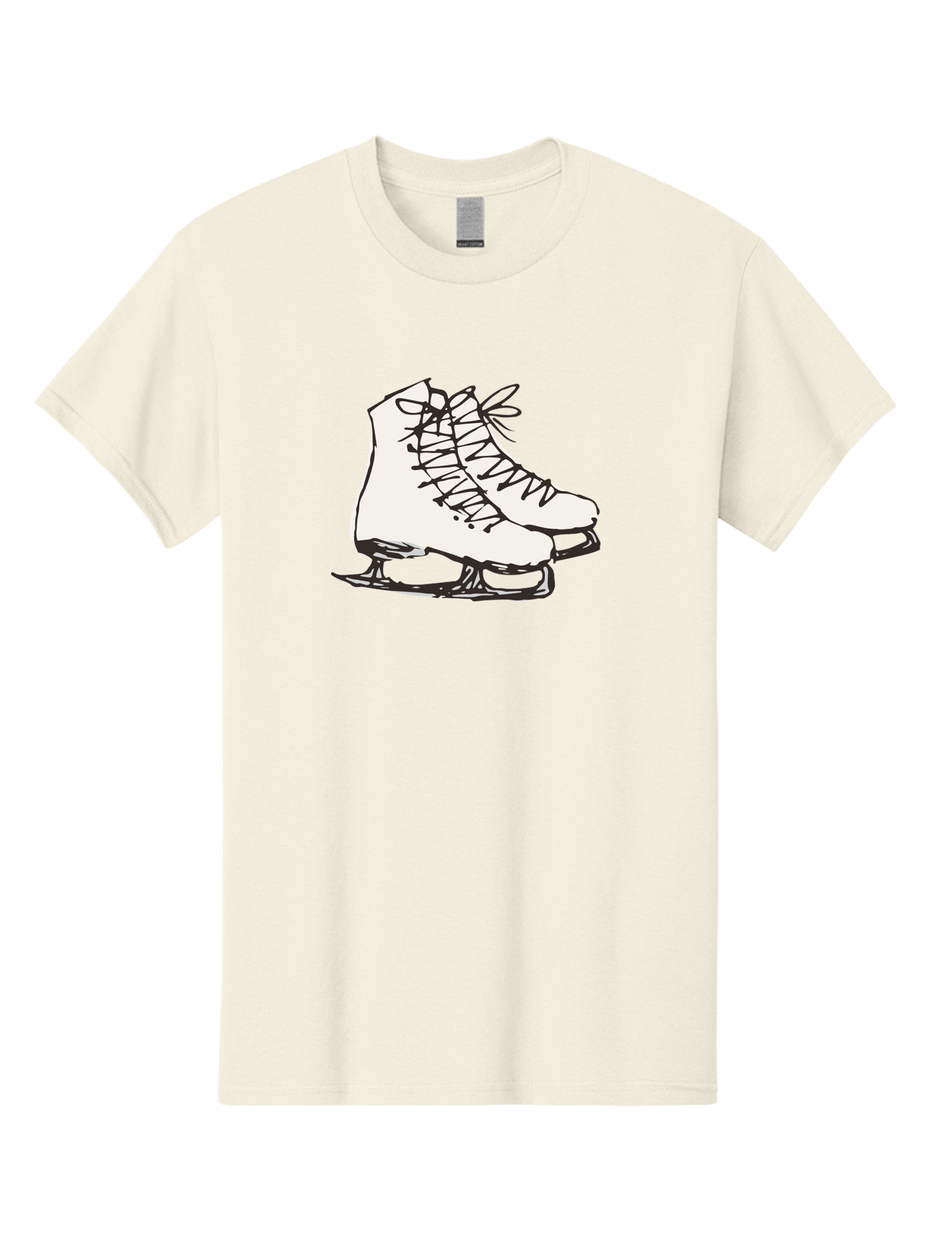 Ice-Skates-1 Men'S Graphic Tee, 100% Cotton, Comfortable Casual Summer Wear, Machine Washable, Ice Skates, Winter Sports, Figure Skating, Ice Skating, Laced Boots, Winter Fun, Cold Weather Activities, Frozen Rink - Aaa944