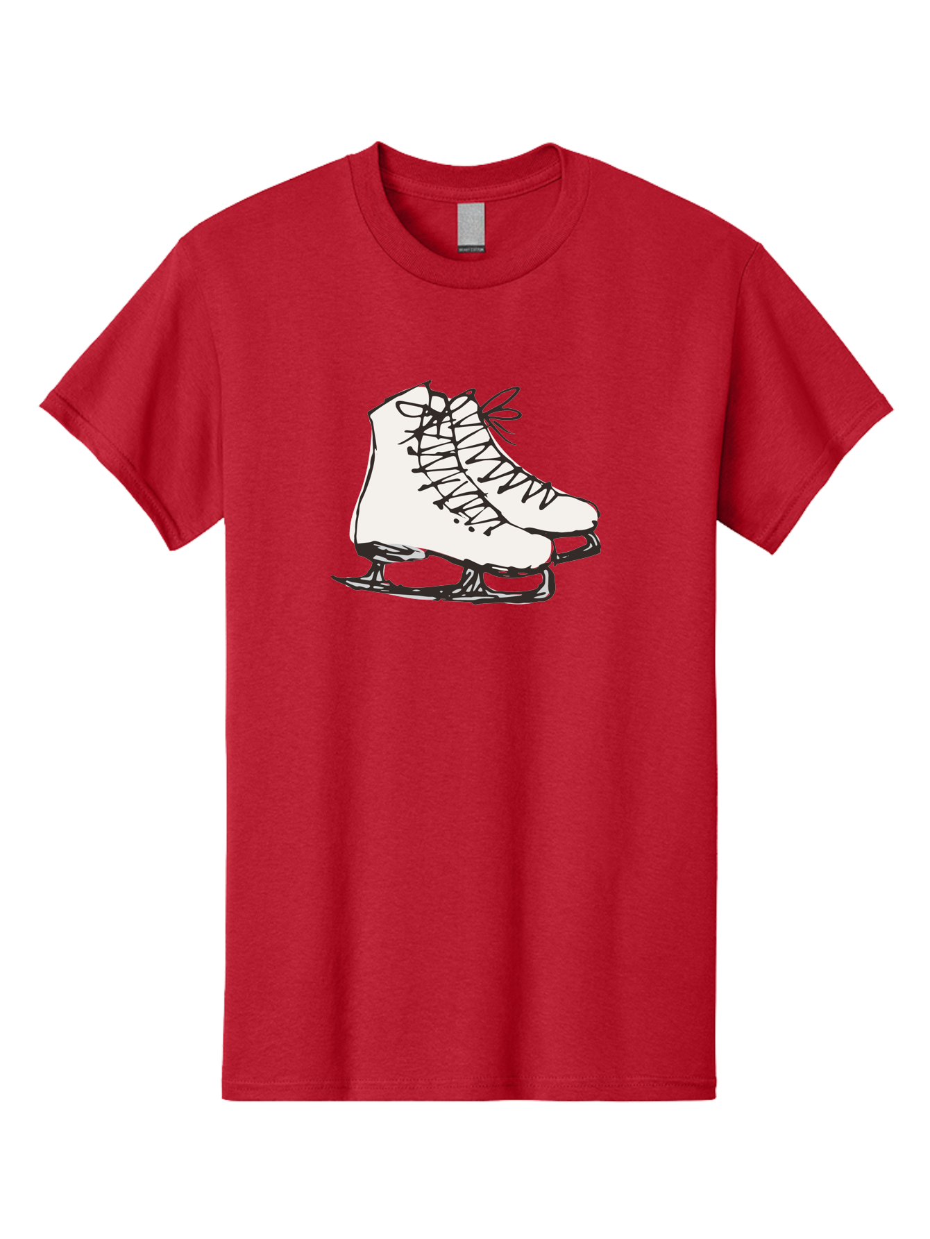 Ice-Skates-1 Men'S Graphic Tee, 100% Cotton, Comfortable Casual Summer Wear, Machine Washable, Ice Skates, Winter Sports, Figure Skating, Ice Skating, Laced Boots, Winter Fun, Cold Weather Activities, Frozen Rink - Aaa944