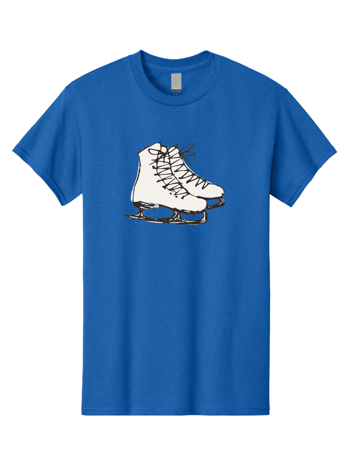 Ice-Skates-1 Men'S Graphic Tee, 100% Cotton, Comfortable Casual Summer Wear, Machine Washable, Ice Skates, Winter Sports, Figure Skating, Ice Skating, Laced Boots, Winter Fun, Cold Weather Activities, Frozen Rink - Aaa944