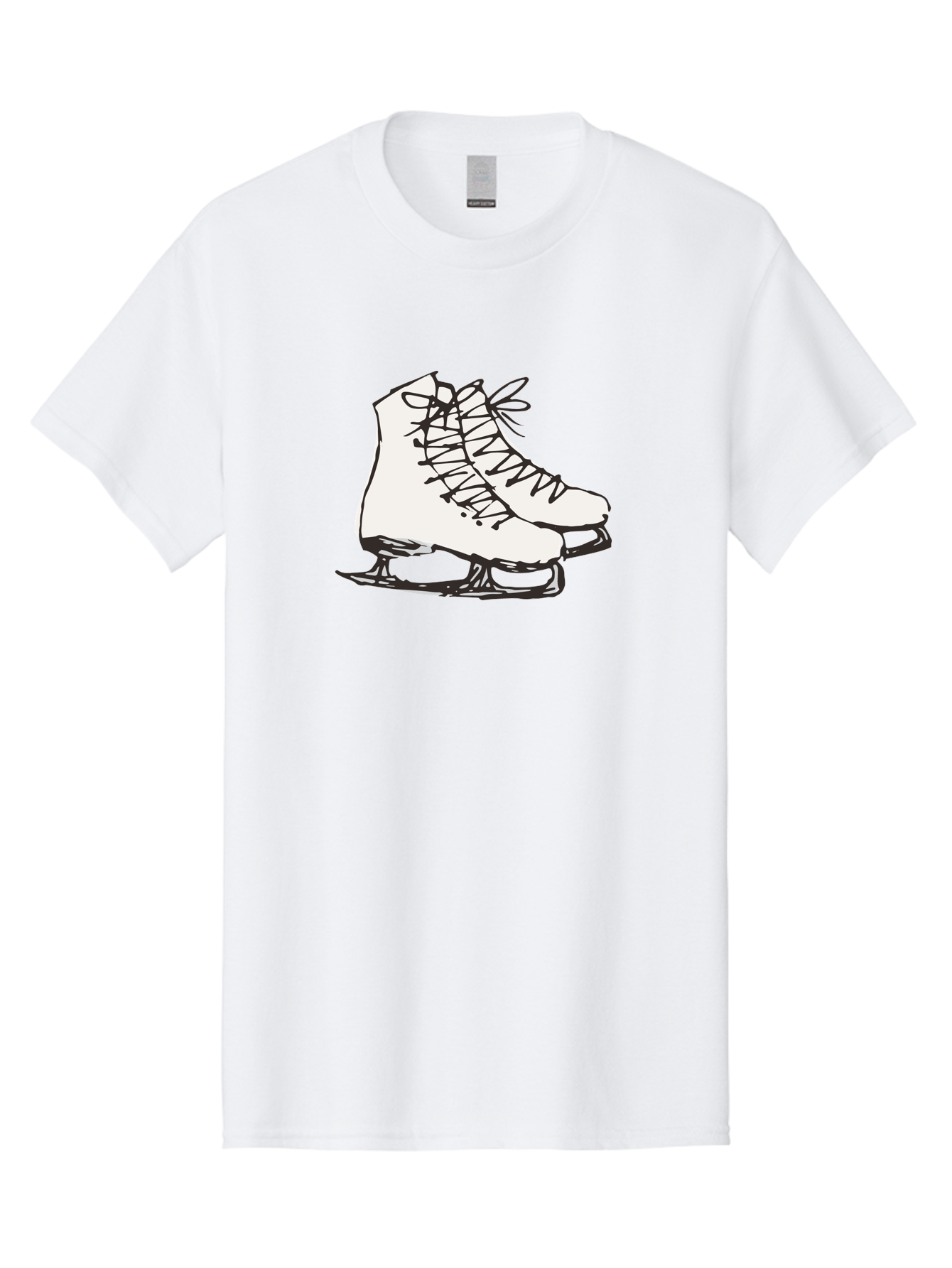 Ice-Skates-1 Men'S Graphic Tee, 100% Cotton, Comfortable Casual Summer Wear, Machine Washable, Ice Skates, Winter Sports, Figure Skating, Ice Skating, Laced Boots, Winter Fun, Cold Weather Activities, Frozen Rink - Aaa944