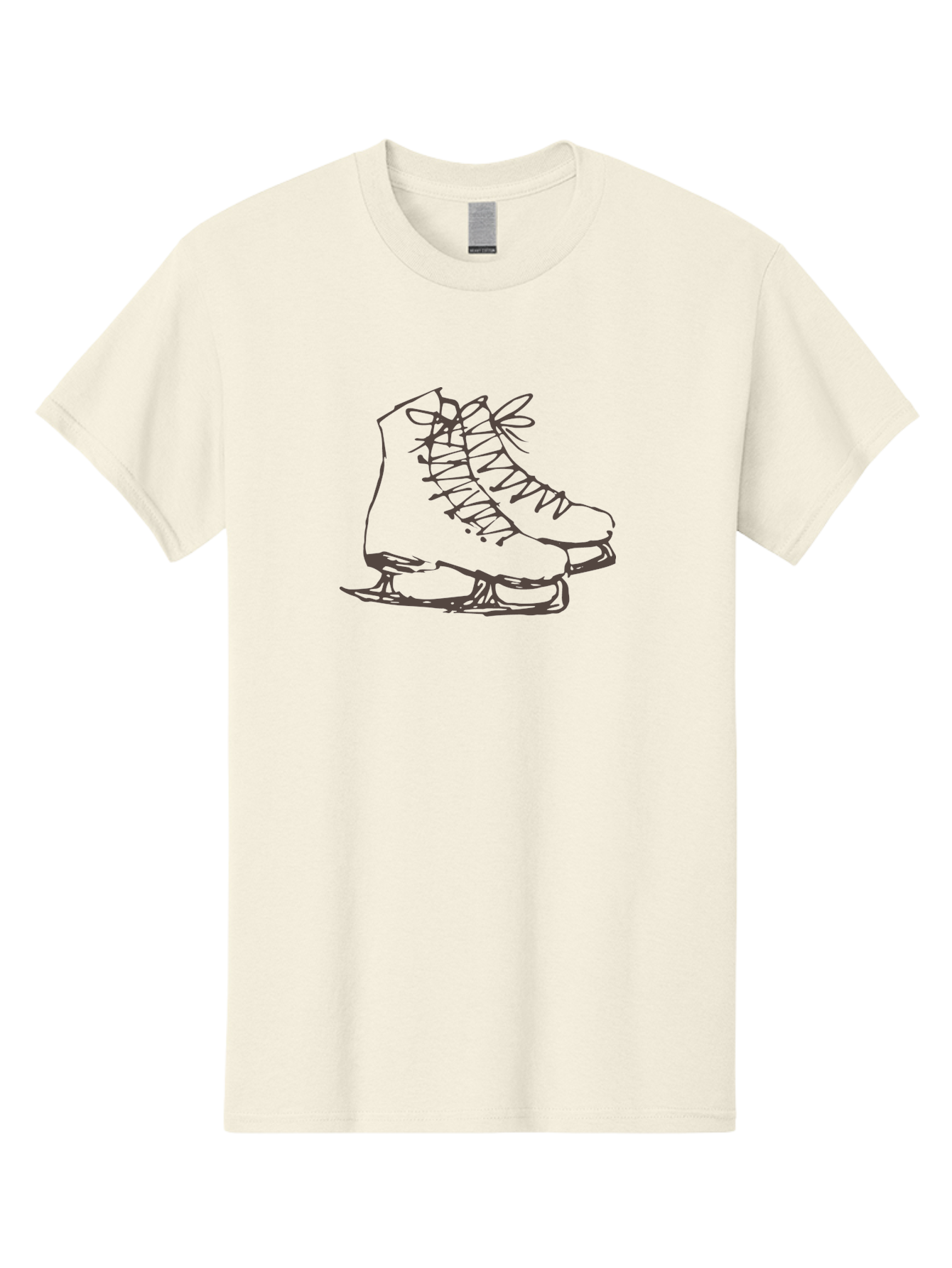 Ice-Skates Men'S Graphic Tee, 100% Cotton, Comfortable Casual Summer Wear, Machine Washable, Ice Skates, Winter Sports, Ice Skating, Skate Blades, Laced Boots, Ice Hockey, Winter Fun, Frozen Rink, Ice Rinks, Skate Equipment, - Aaa945